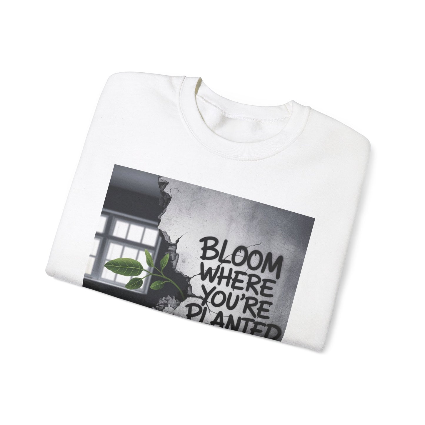 Bloom Where You Are Planted Unisex Heavy Blend™ Crewneck Sweatshirt Gildan 18000