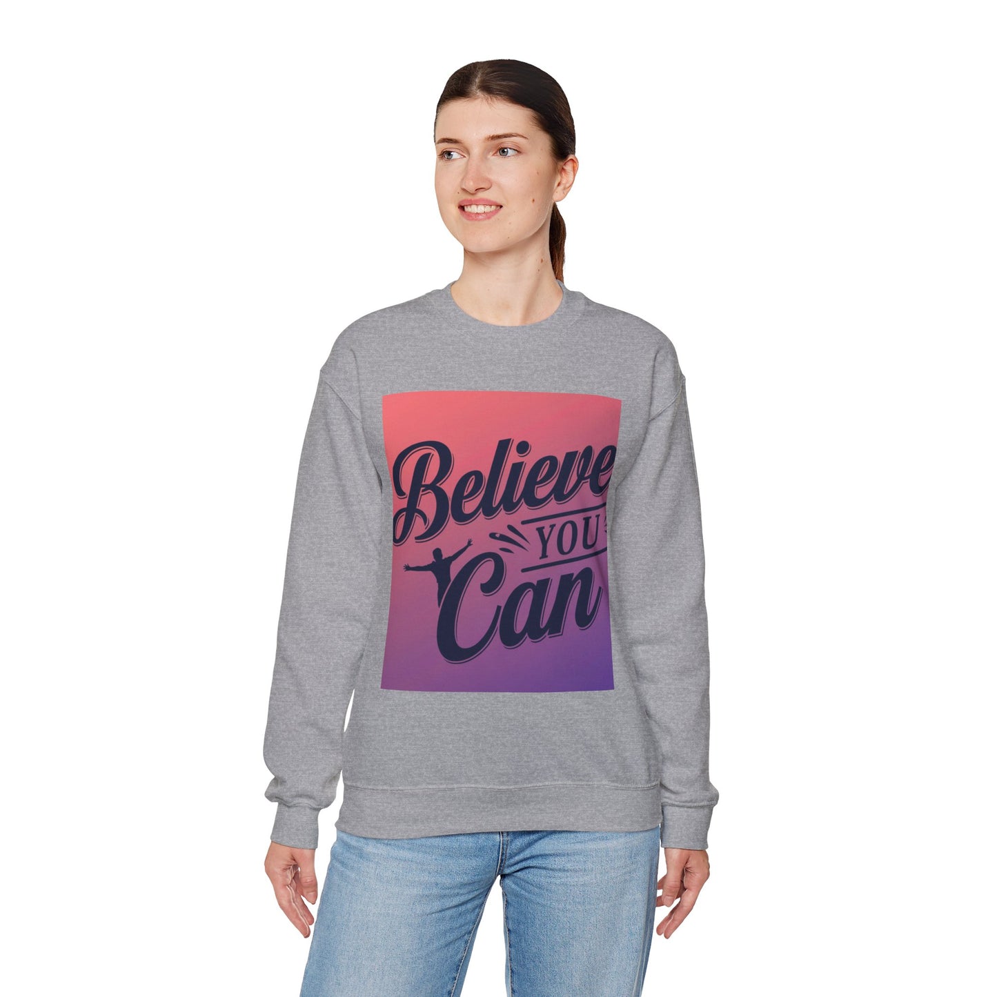 Believe You Can Unisex Heavy Blend™ Crewneck Sweatshirt Gildan 18000