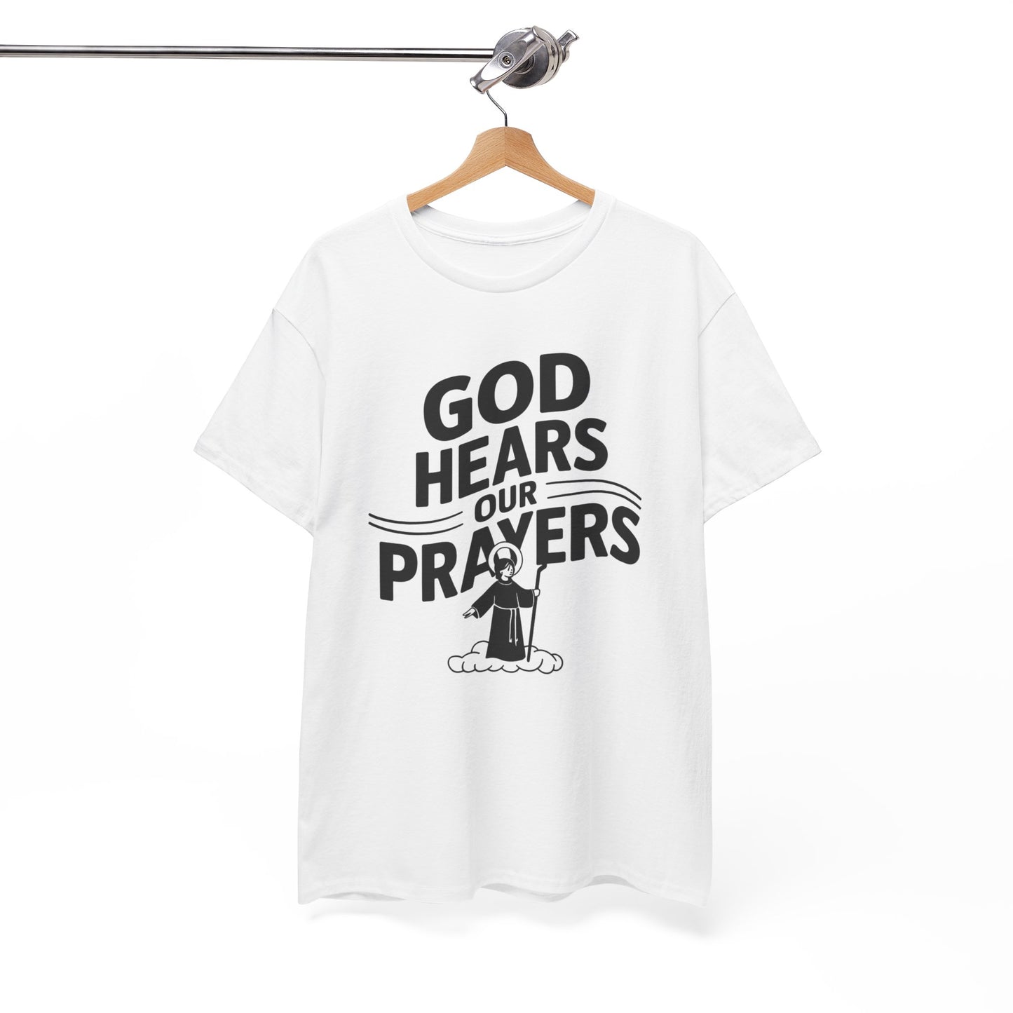 GOD Hears Our Prayers Unisex Heavy Cotton Tee