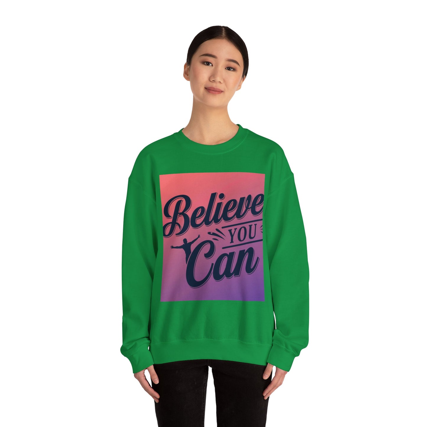 Believe You Can Unisex Heavy Blend™ Crewneck Sweatshirt Gildan 18000