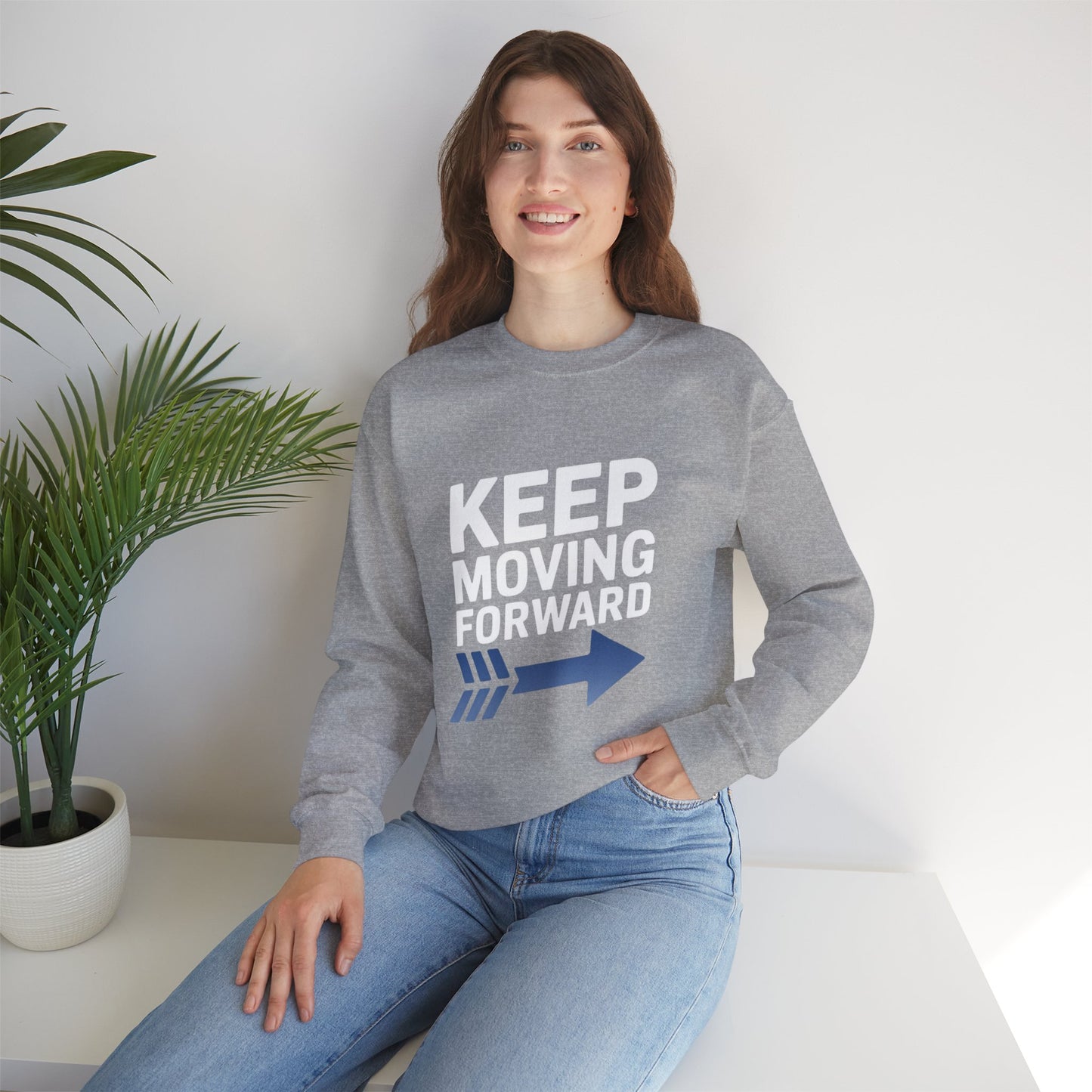 Keep Moving Forward Unisex Heavy Blend™ Crewneck Sweatshirt Gildan 18000