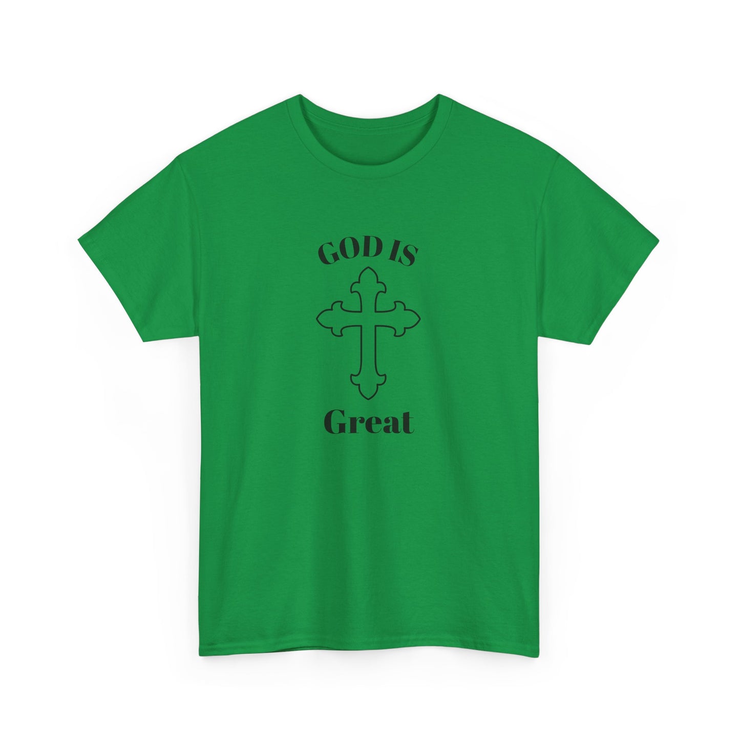 Religious Graphic Tee - GOD Is Great Unisex Heavy Cotton Tee