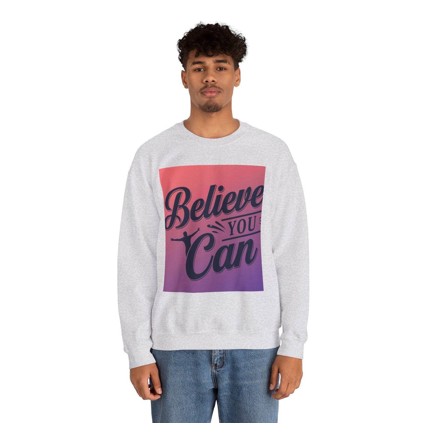 Believe You Can Unisex Heavy Blend™ Crewneck Sweatshirt Gildan 18000