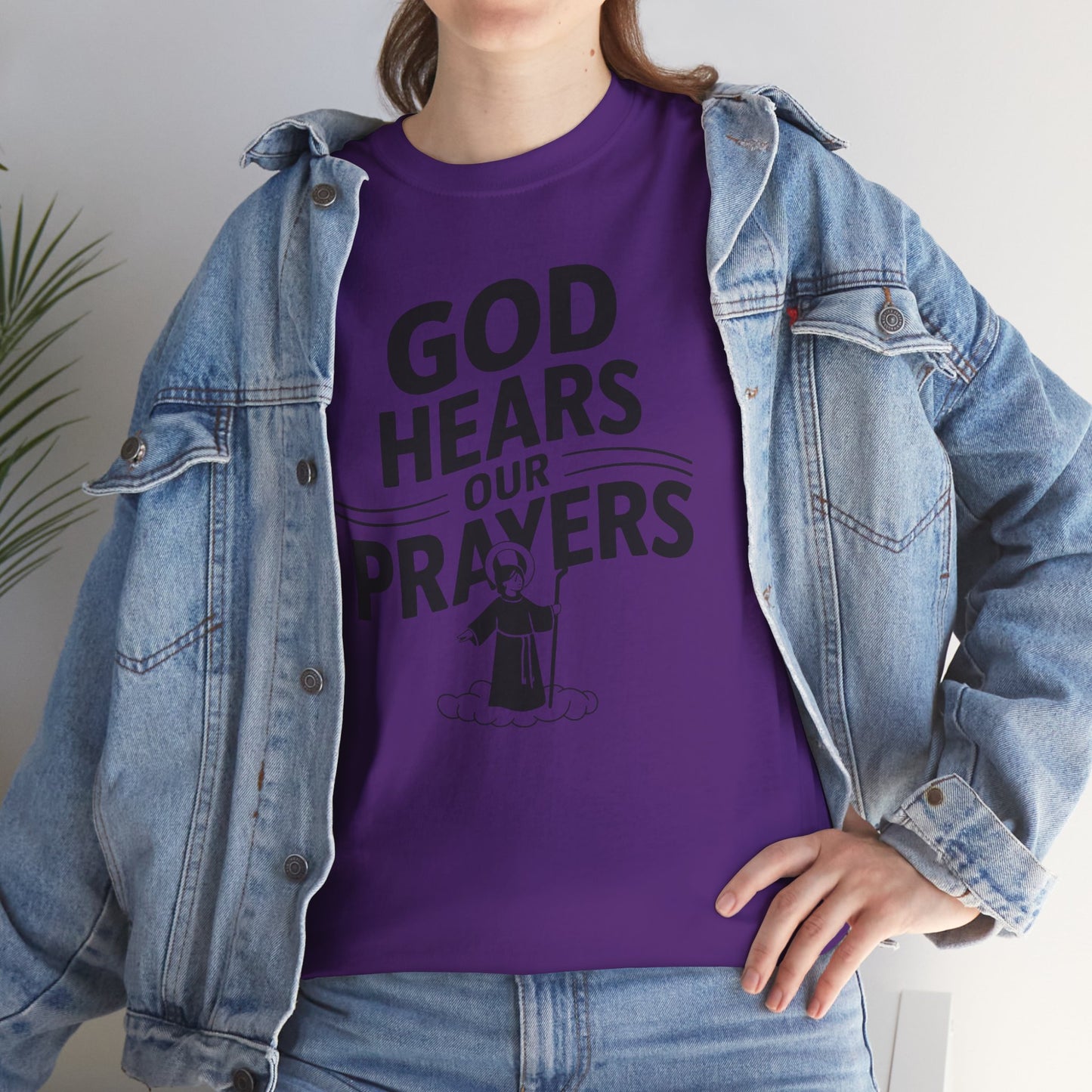 GOD Hears Our Prayers Unisex Heavy Cotton Tee