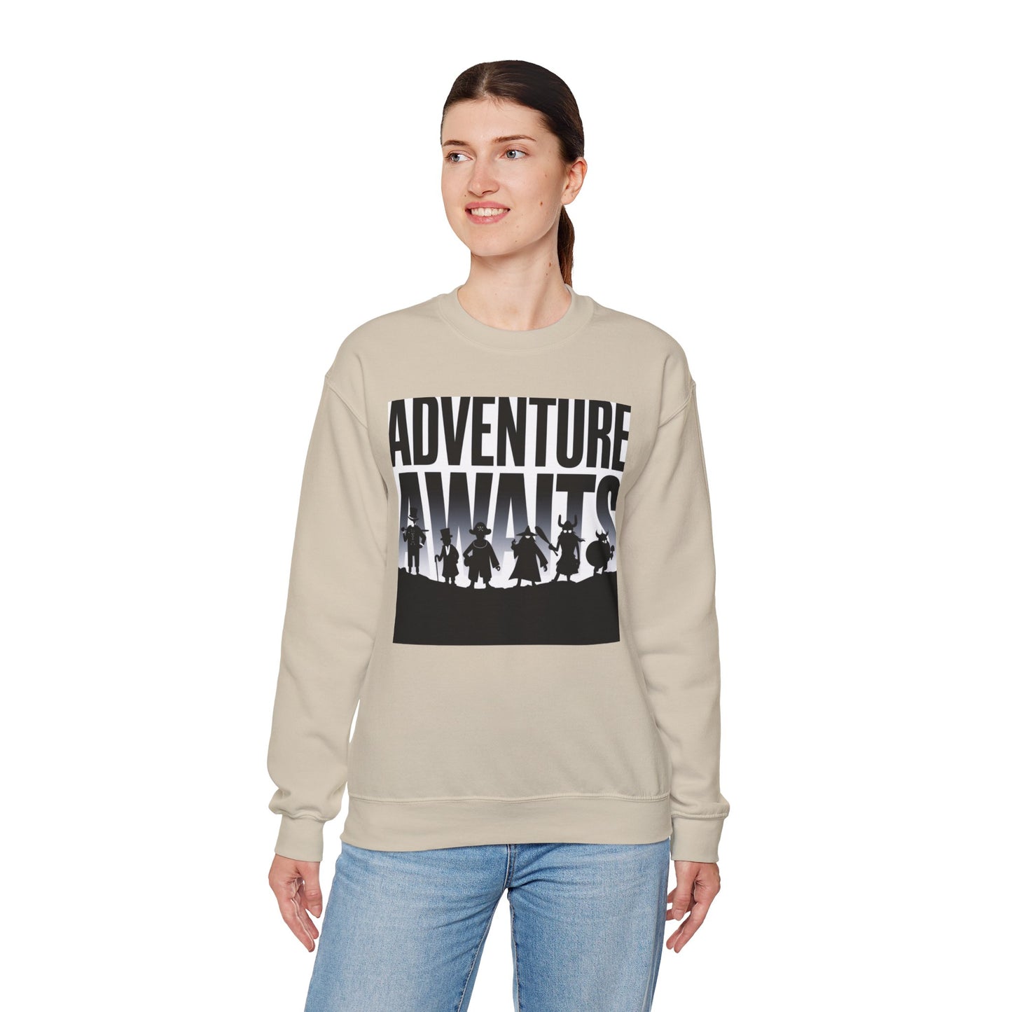 Adventure Awaits Sweatshirt Gildan 18000