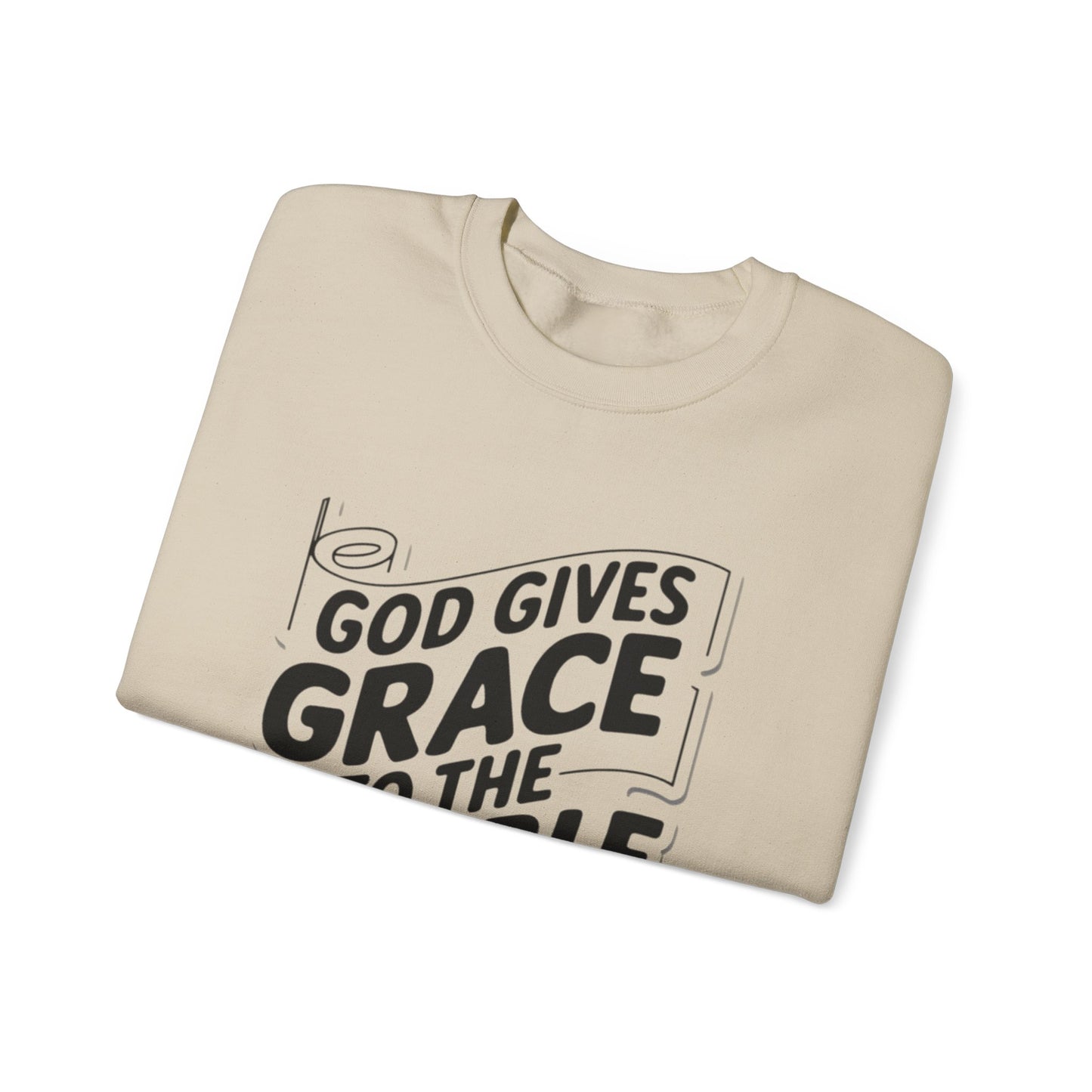 GOD Gives Grace To The Humble Unisex Heavy Blend™ Crewneck Sweatshirt