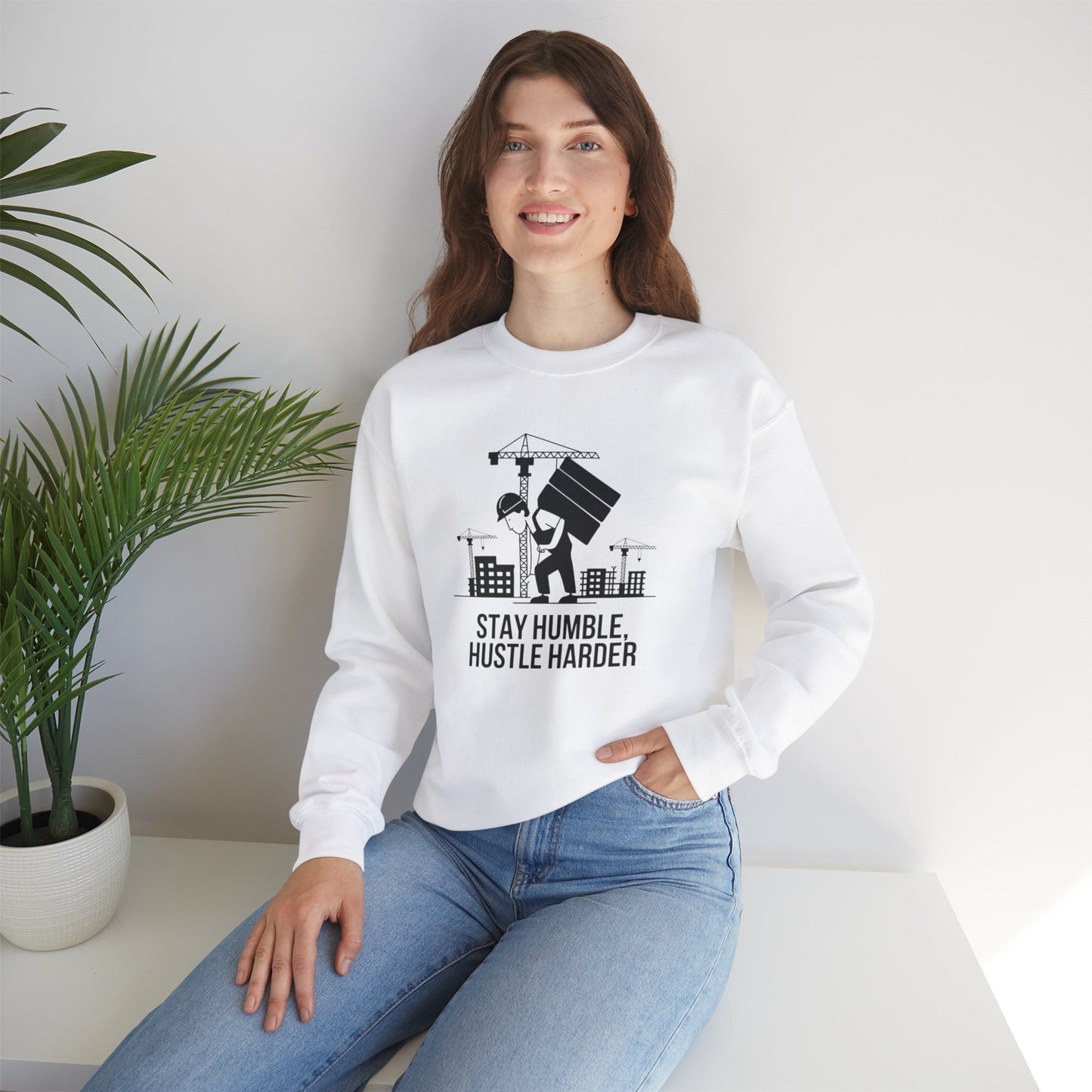 Stay Humble Hustle Harder Unisex Heavy Blend™ Crewneck Sweatshirt