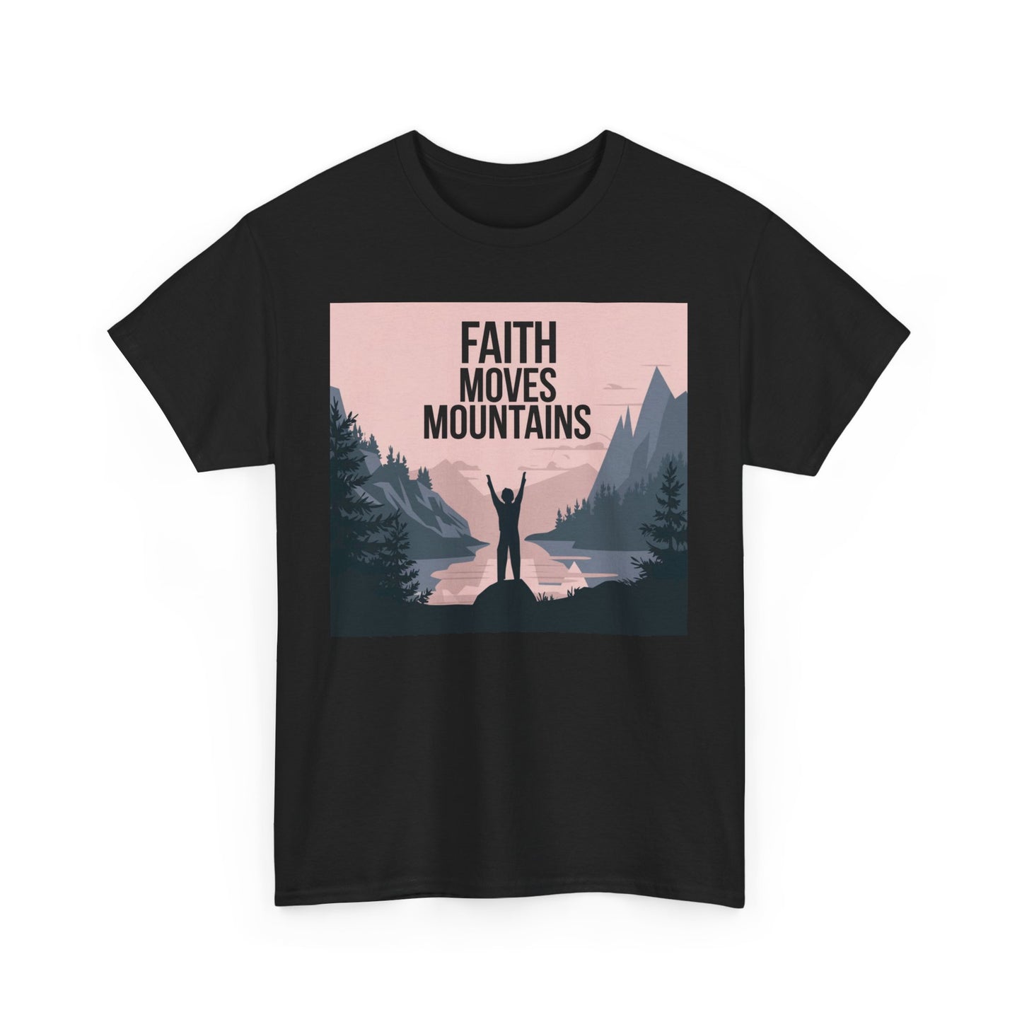 Faith Moves Mountains Unisex Heavy Cotton Tee