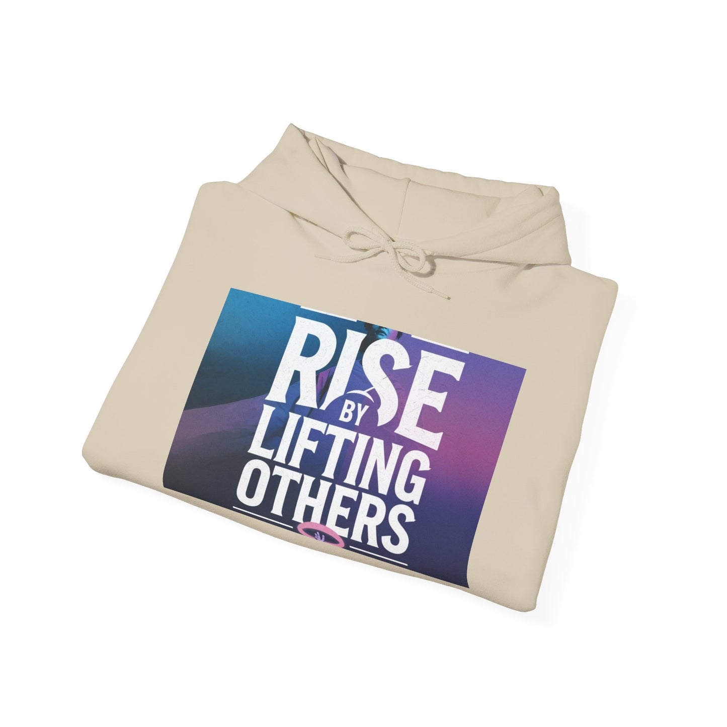 Rise By Lifting Others Hoodie - Inspirational Unisex Hooded Sweatshirt Gildan 18500