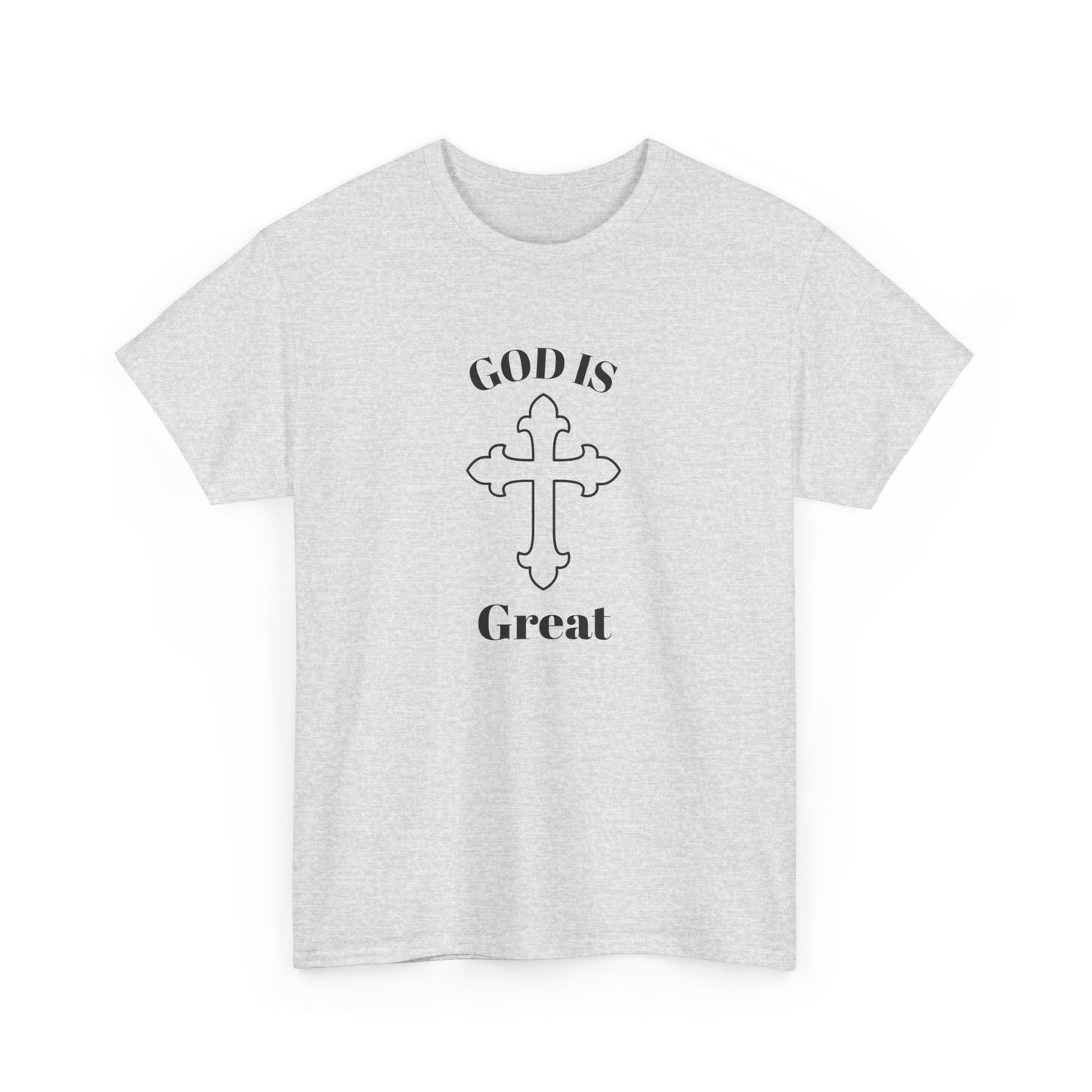 Religious Graphic Tee - GOD Is Great Unisex Heavy Cotton Tee