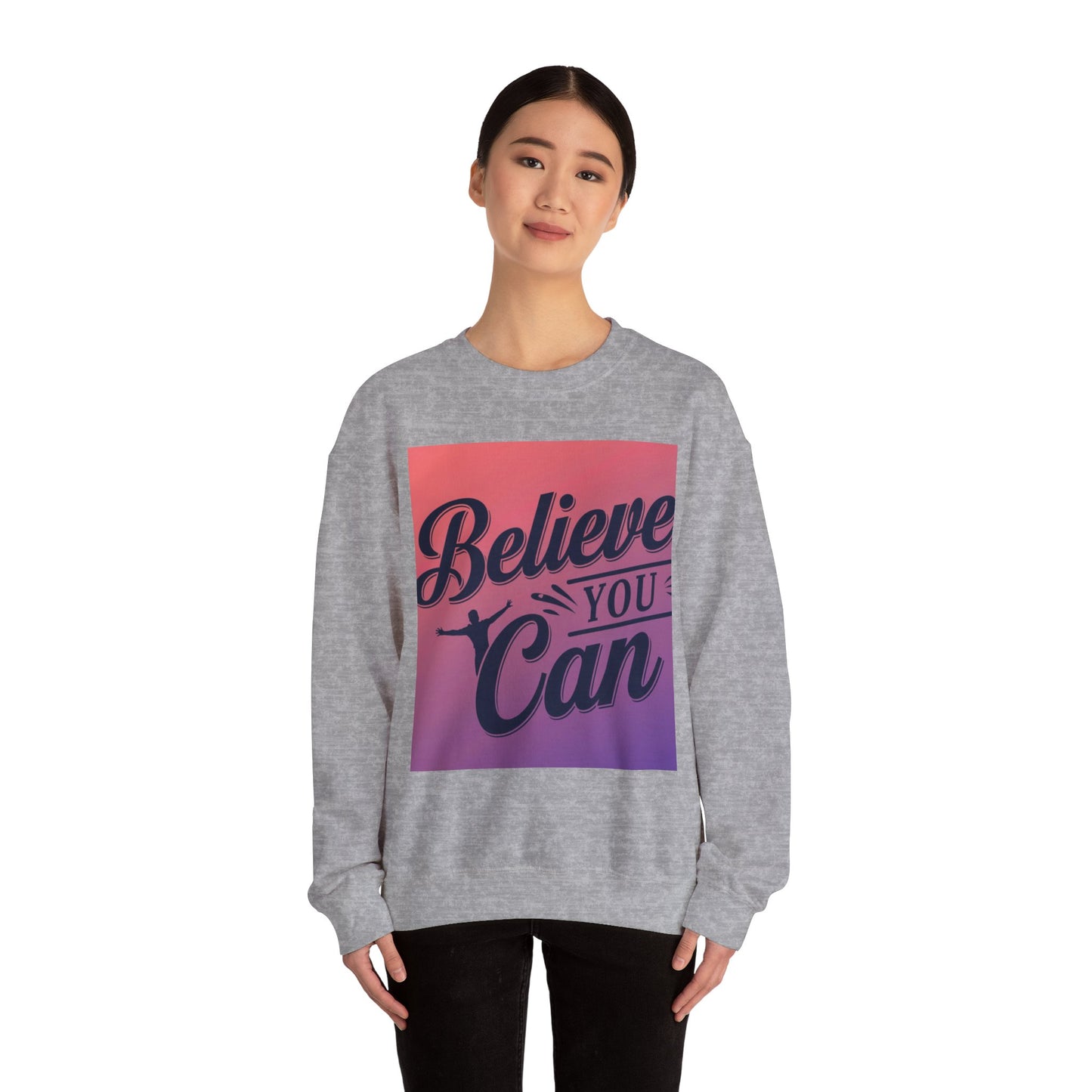 Believe You Can Unisex Heavy Blend™ Crewneck Sweatshirt Gildan 18000