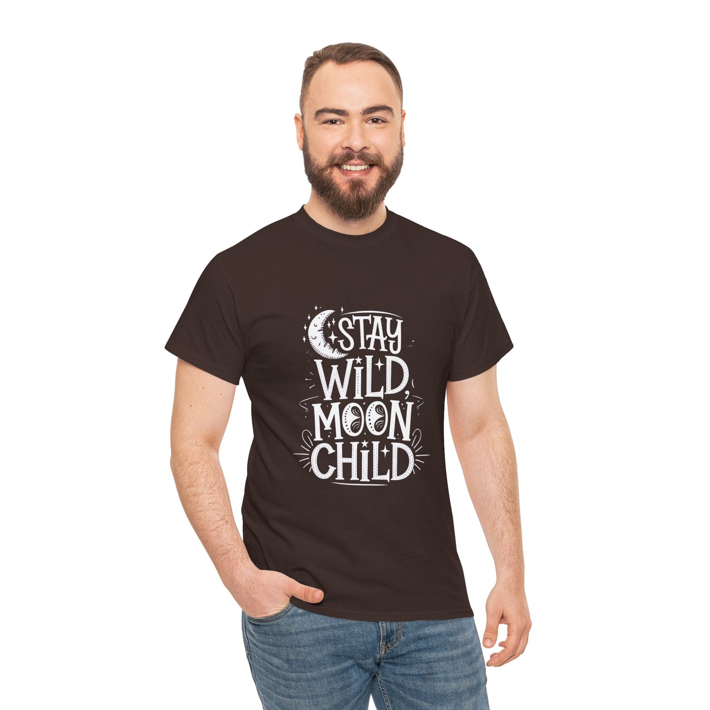 Stay Wild Moon Child Unisex Heavy Cotton Tee