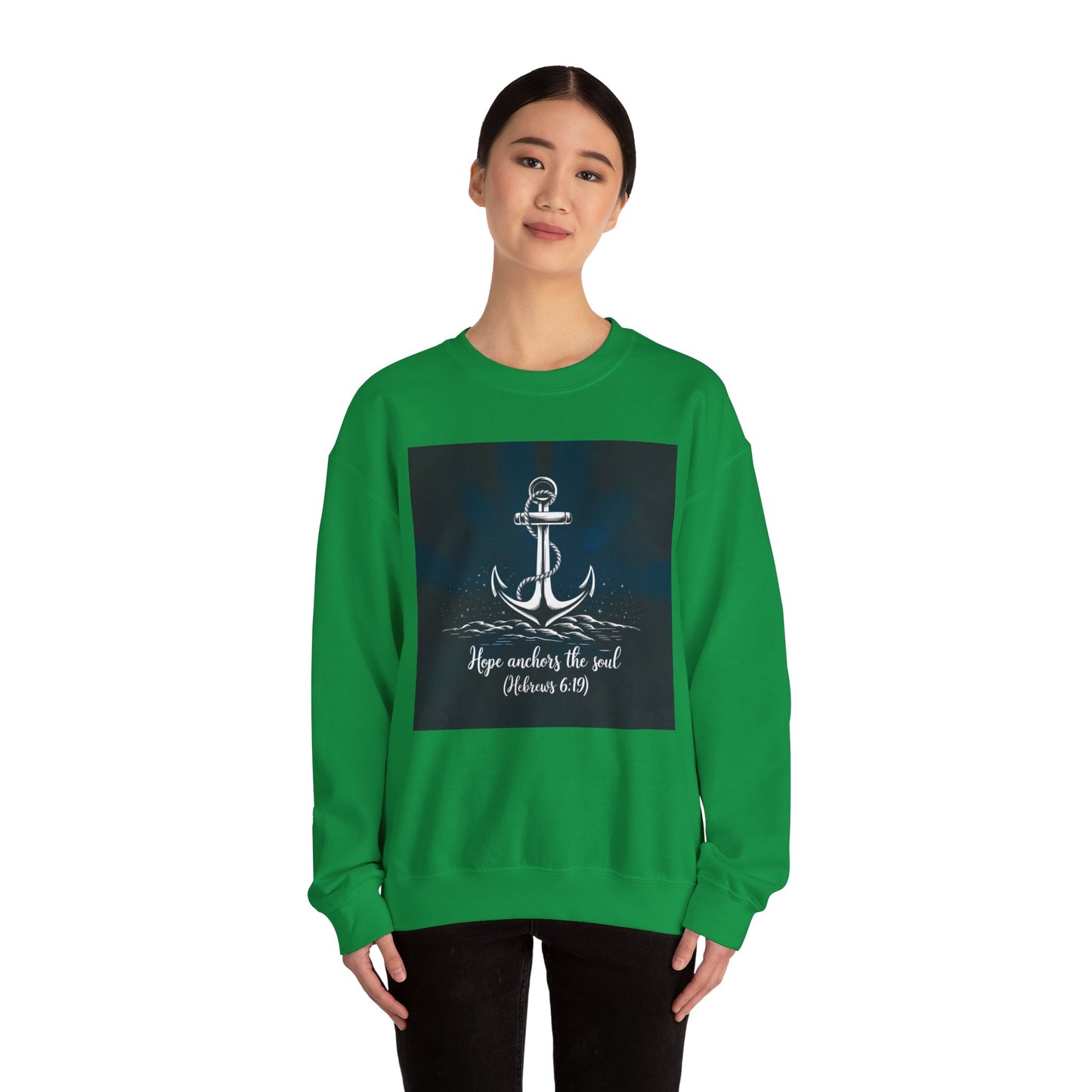 Hope Anchors The Soul  Unisex Heavy Blend™ Crewneck Sweatshirt