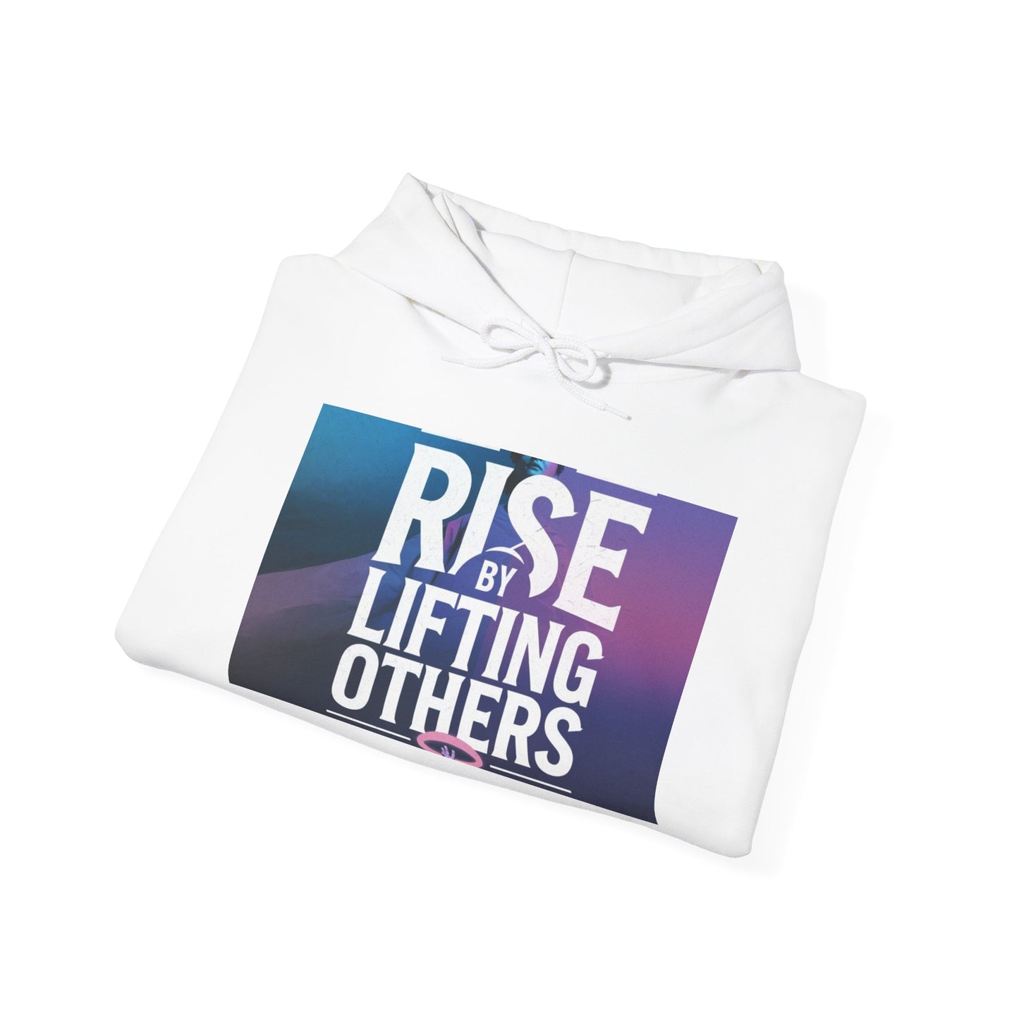 Rise By Lifting Others Hoodie - Inspirational Unisex Hooded Sweatshirt Gildan 18500