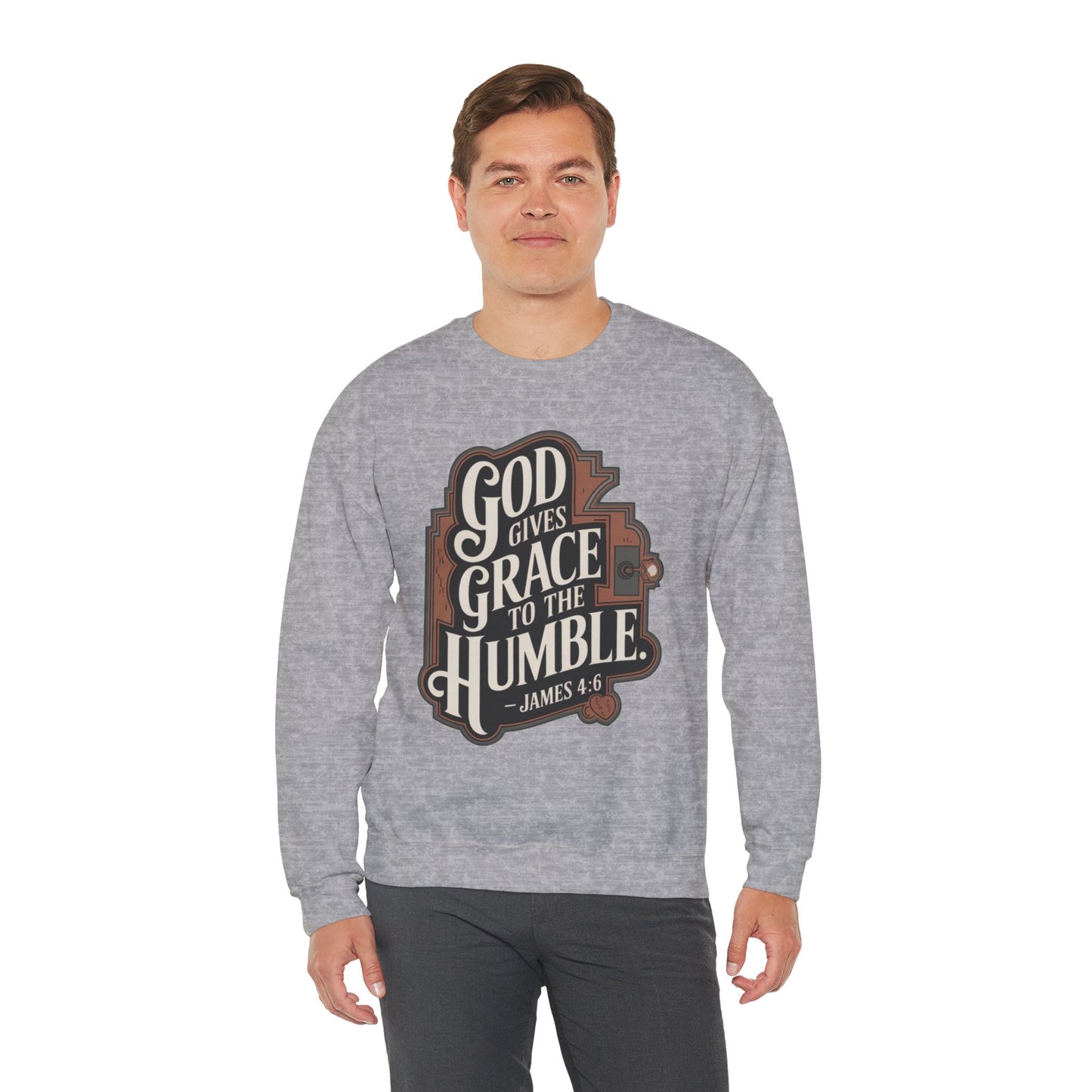 GOD Gives Grace To The Humble Sweatshirt Unisex Heavy Blend™ Crewneck