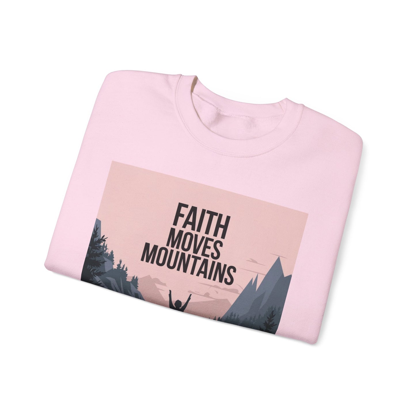 Faith Moves Mountains Unisex Heavy Blend™ Crewneck Sweatshirt