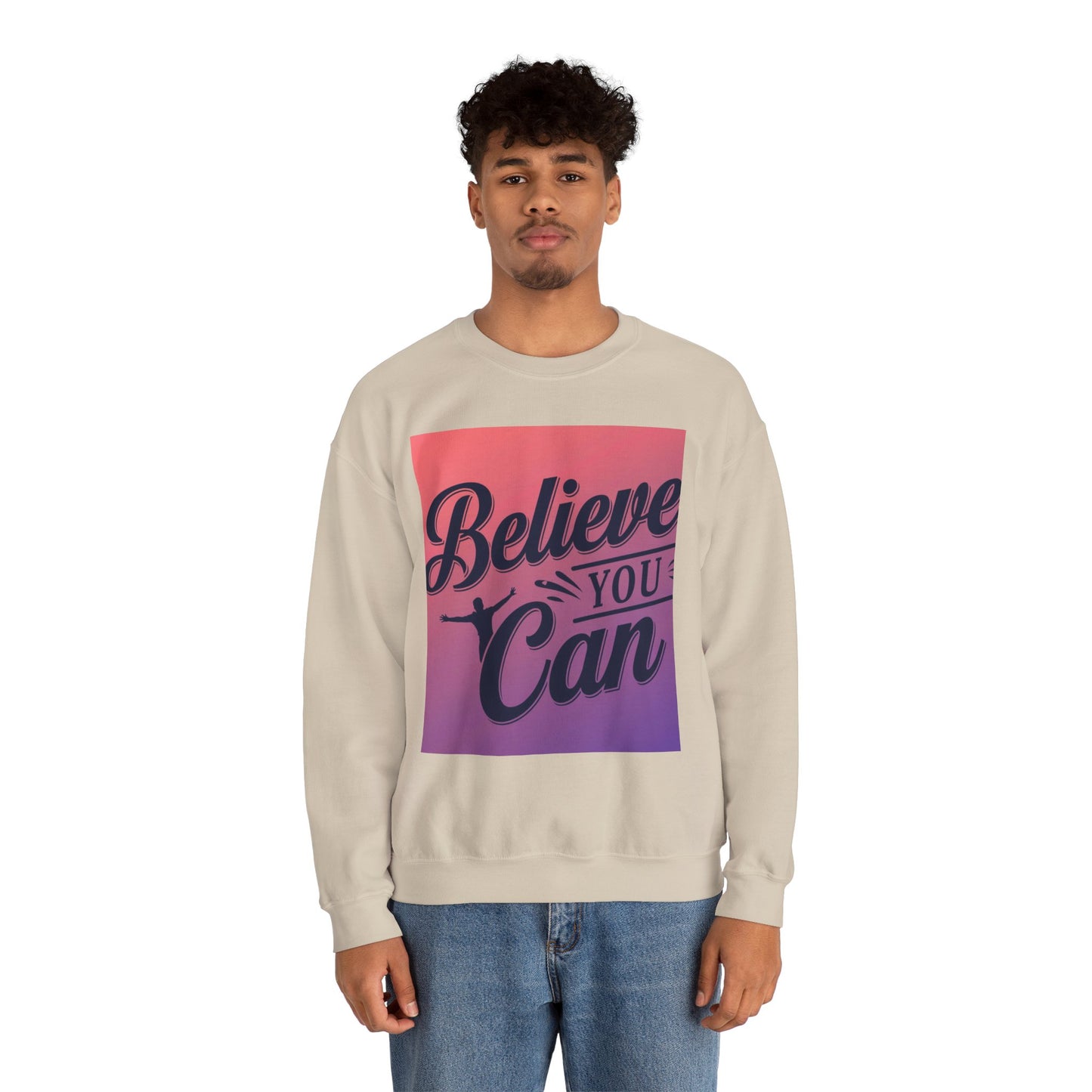 Believe You Can Unisex Heavy Blend™ Crewneck Sweatshirt Gildan 18000