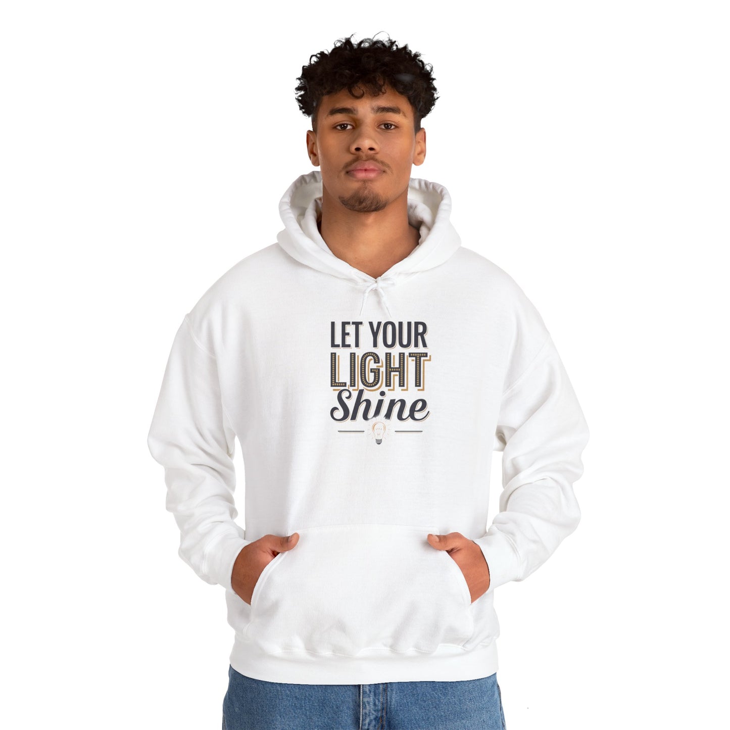 Let Your Light Shine Hooded Sweatshirt Hoodie Gildan 18500