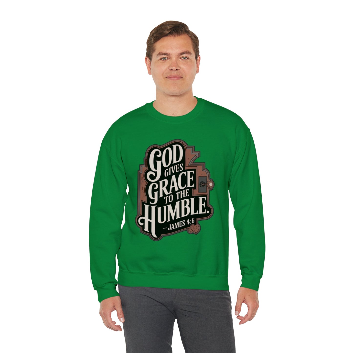 GOD Gives Grace To The Humble Sweatshirt Unisex Heavy Blend™ Crewneck