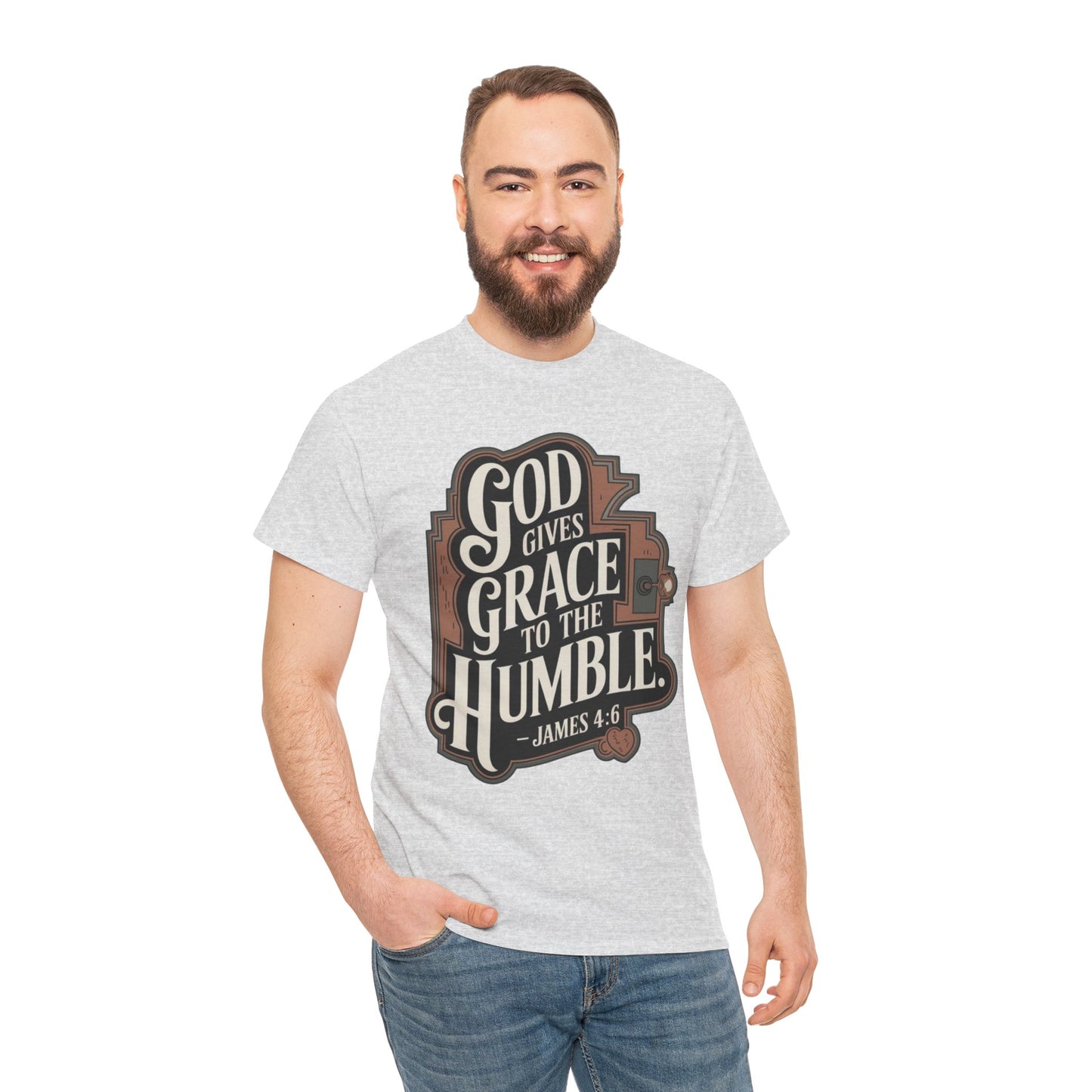 GOD Gives Grace To The Humble Unisex Heavy Cotton Tee