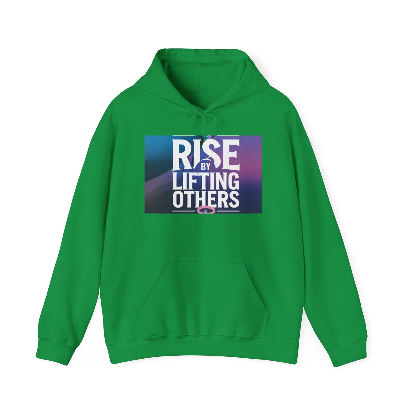 Rise By Lifting Others Hoodie - Inspirational Unisex Hooded Sweatshirt Gildan 18500