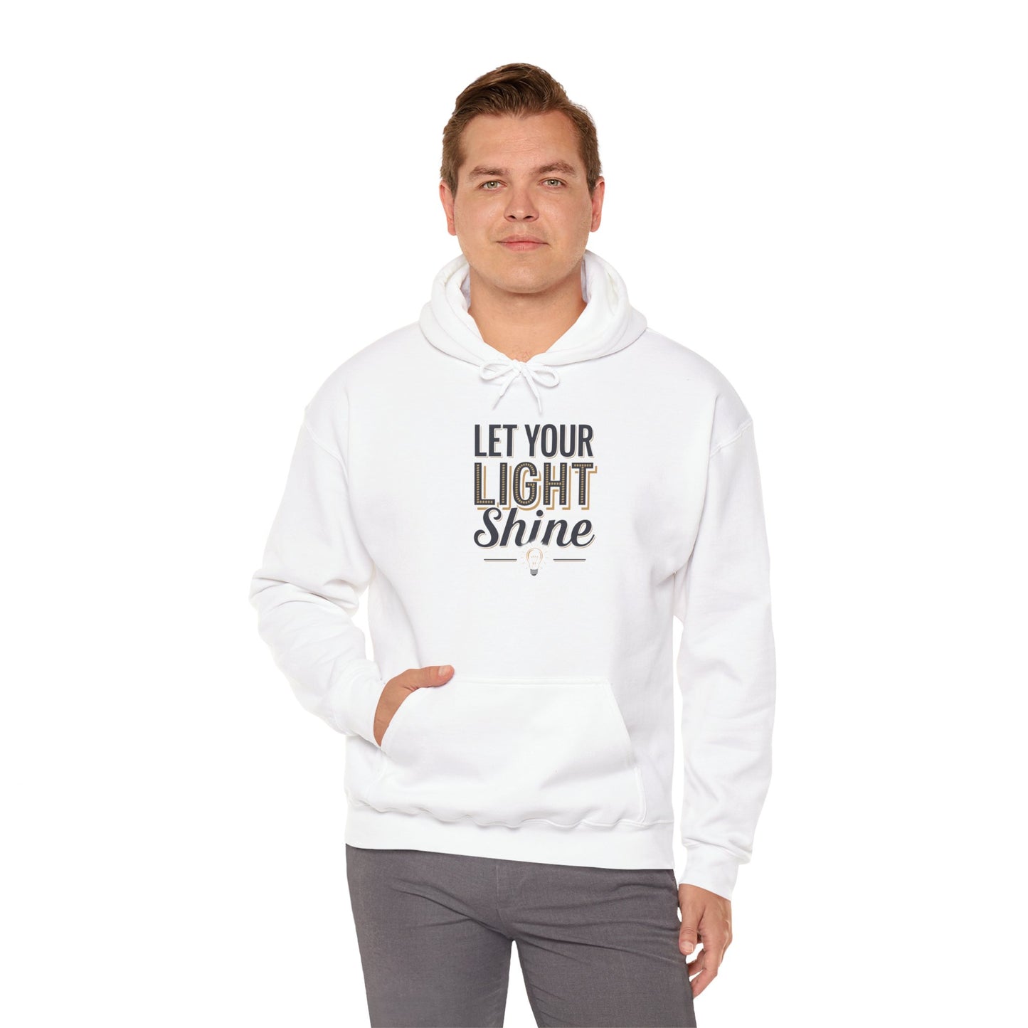 Let Your Light Shine Hooded Sweatshirt Hoodie Gildan 18500