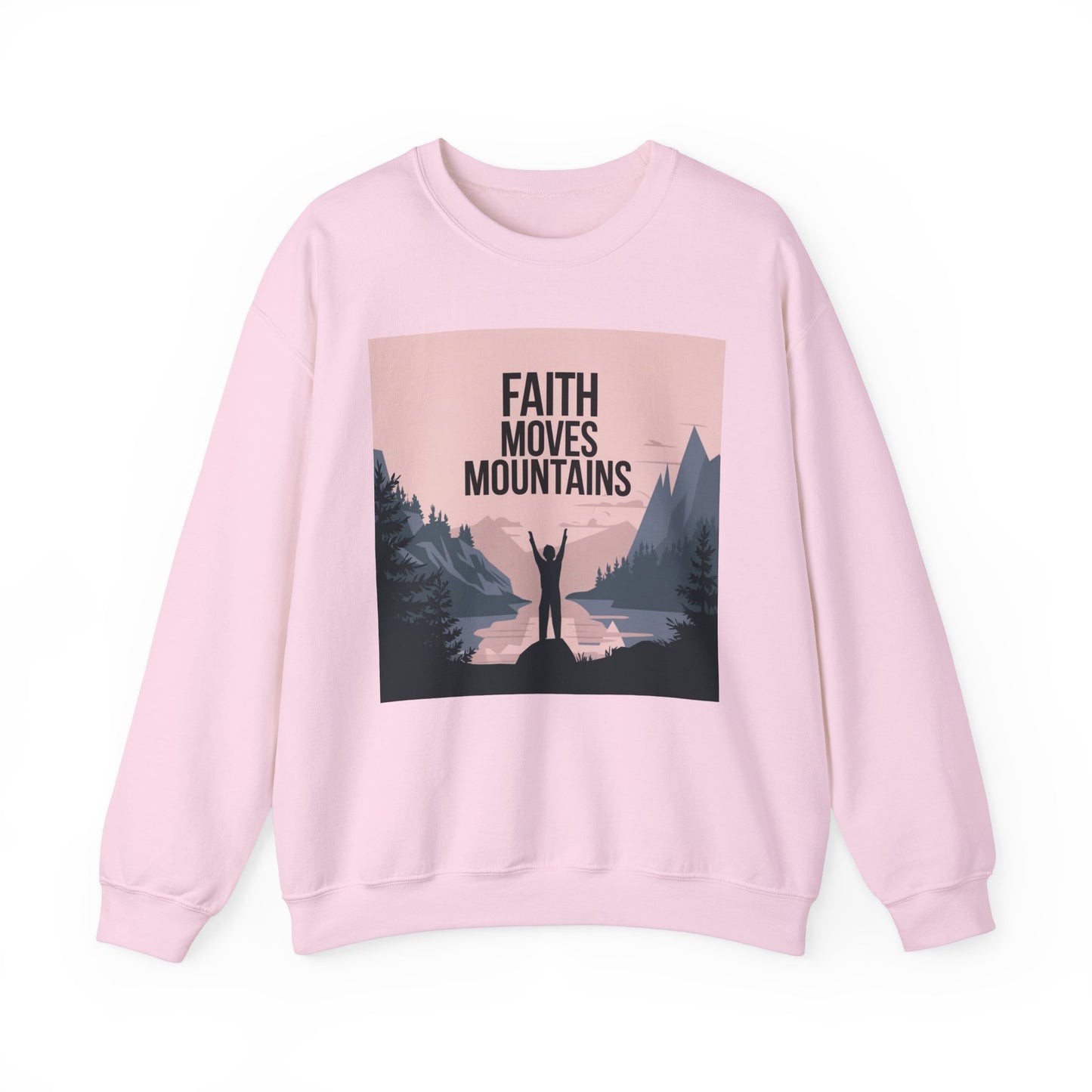 Faith Moves Mountains Unisex Heavy Blend™ Crewneck Sweatshirt