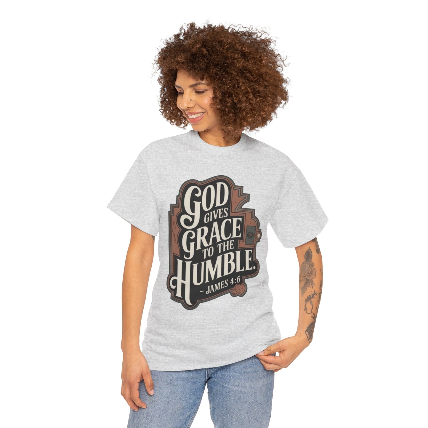 GOD Gives Grace To The Humble Unisex Heavy Cotton Tee