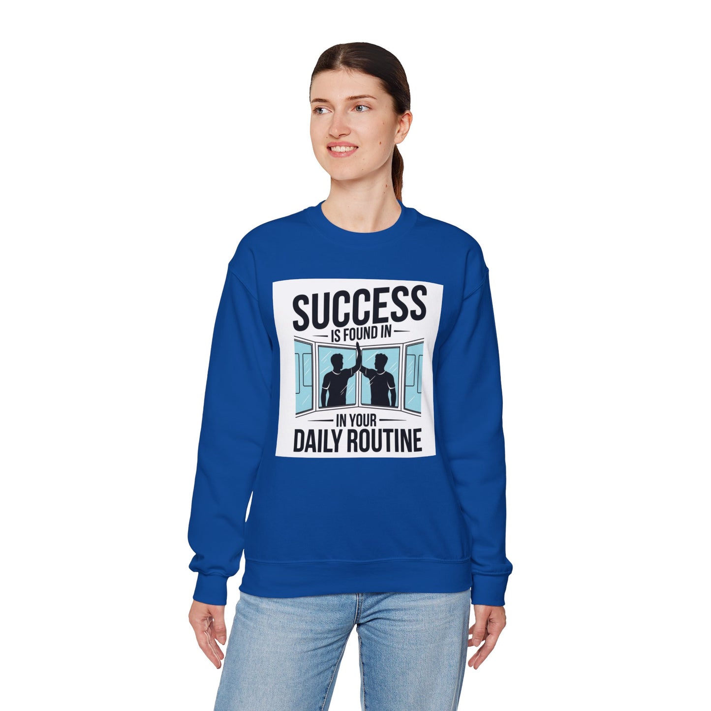 Success Is Found In Your Daily Routine Unisex Heavy Blend™ Crewneck Sweatshirt