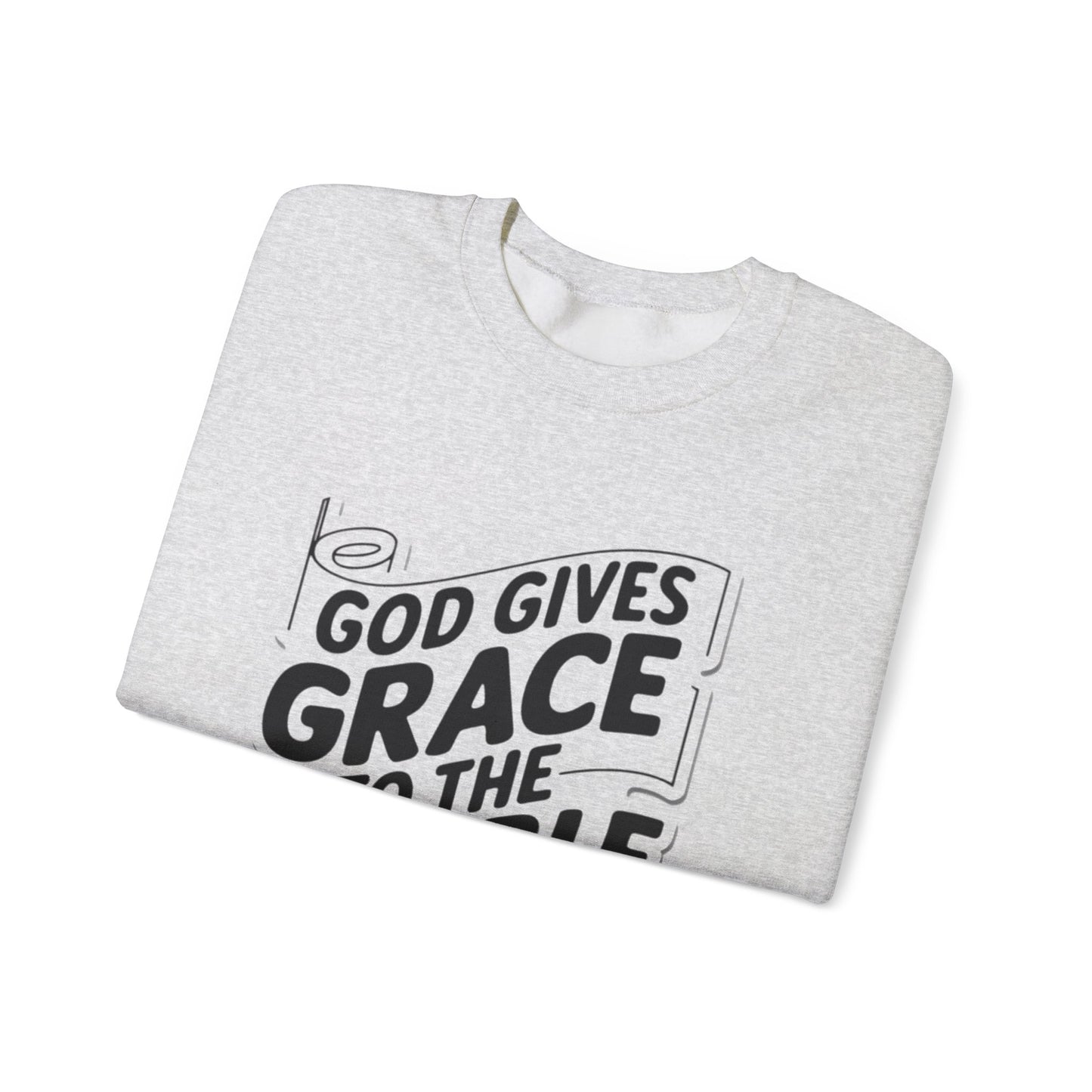 GOD Gives Grace To The Humble Unisex Heavy Blend™ Crewneck Sweatshirt