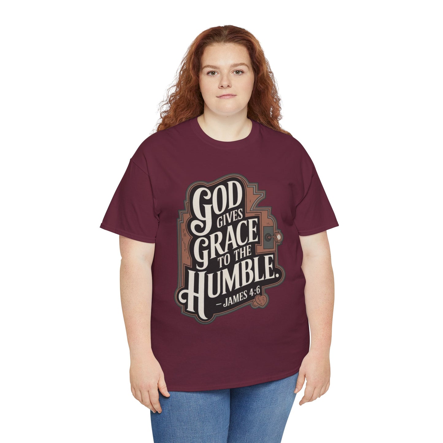 GOD Gives Grace To The Humble Unisex Heavy Cotton Tee