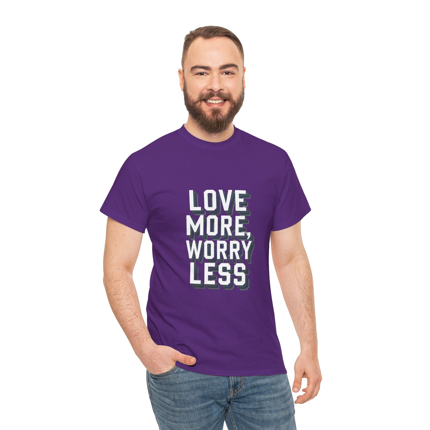 Love More Worry Less Tee Gildan 5000