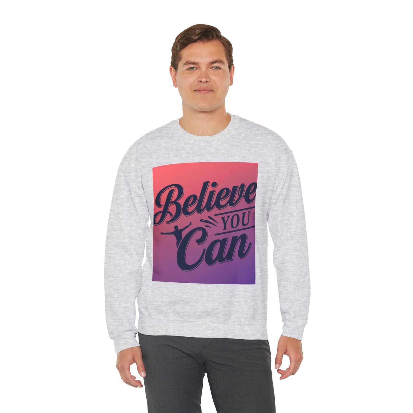 Believe You Can Unisex Heavy Blend™ Crewneck Sweatshirt Gildan 18000