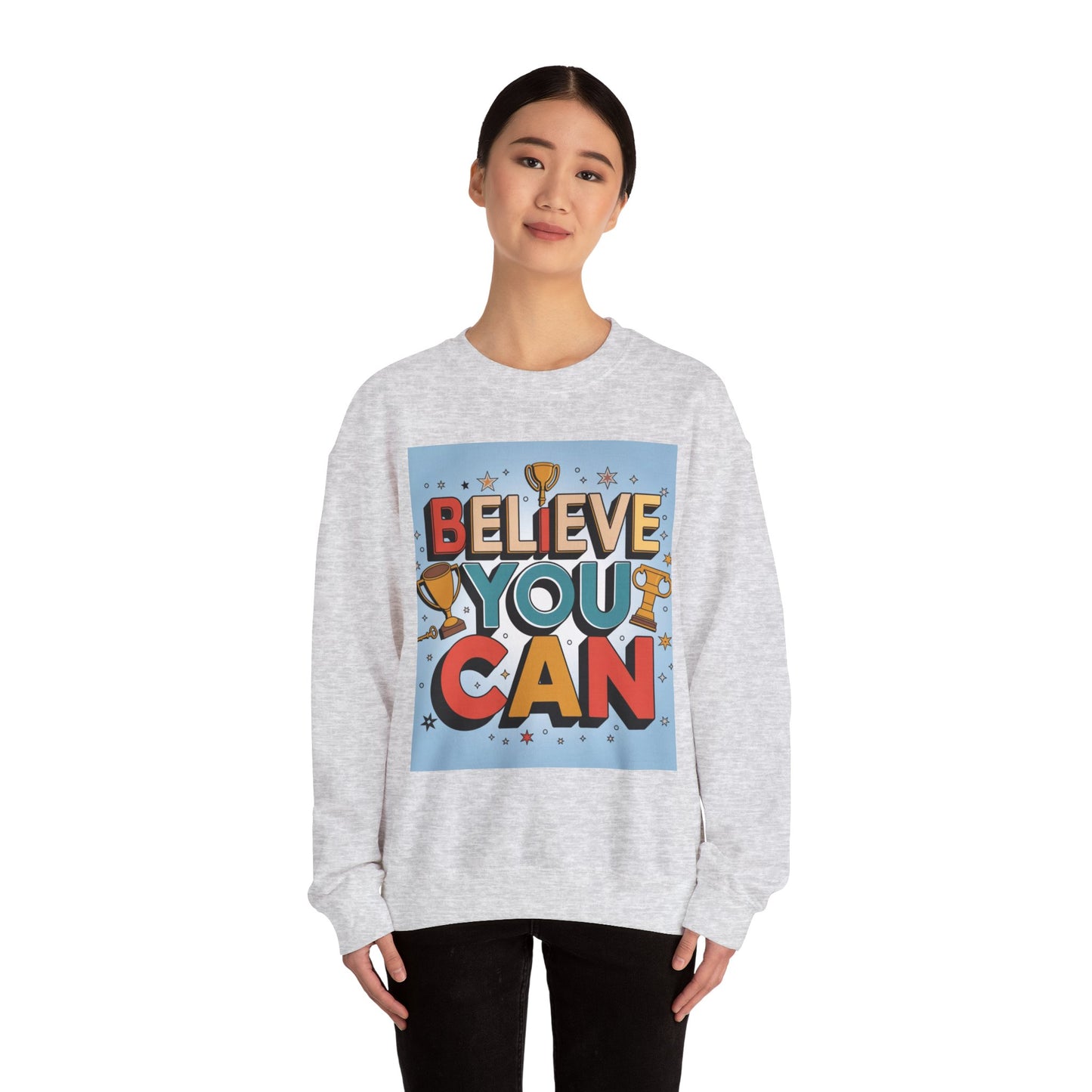 Believe You Can Unisex Heavy Blend™ Crewneck Sweatshirt Gildan 18000