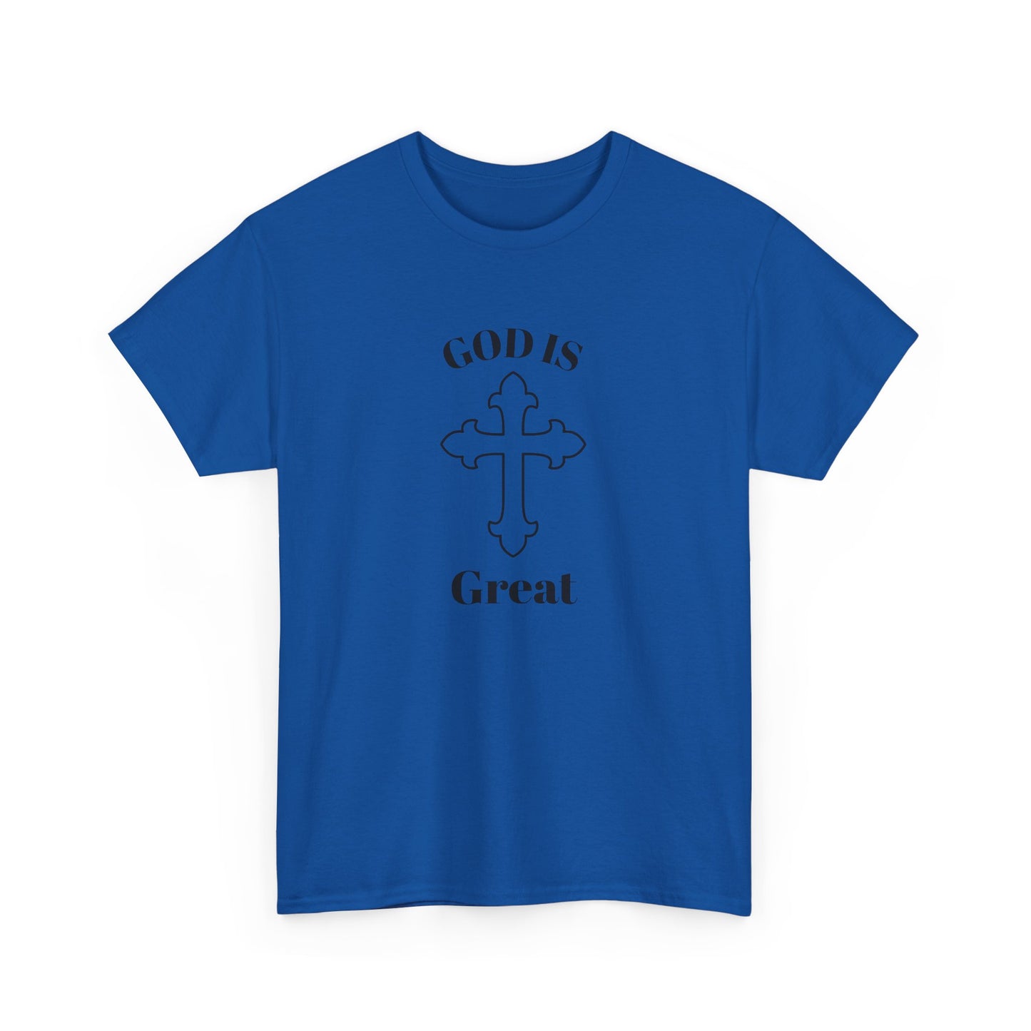 Religious Graphic Tee - GOD Is Great Unisex Heavy Cotton Tee