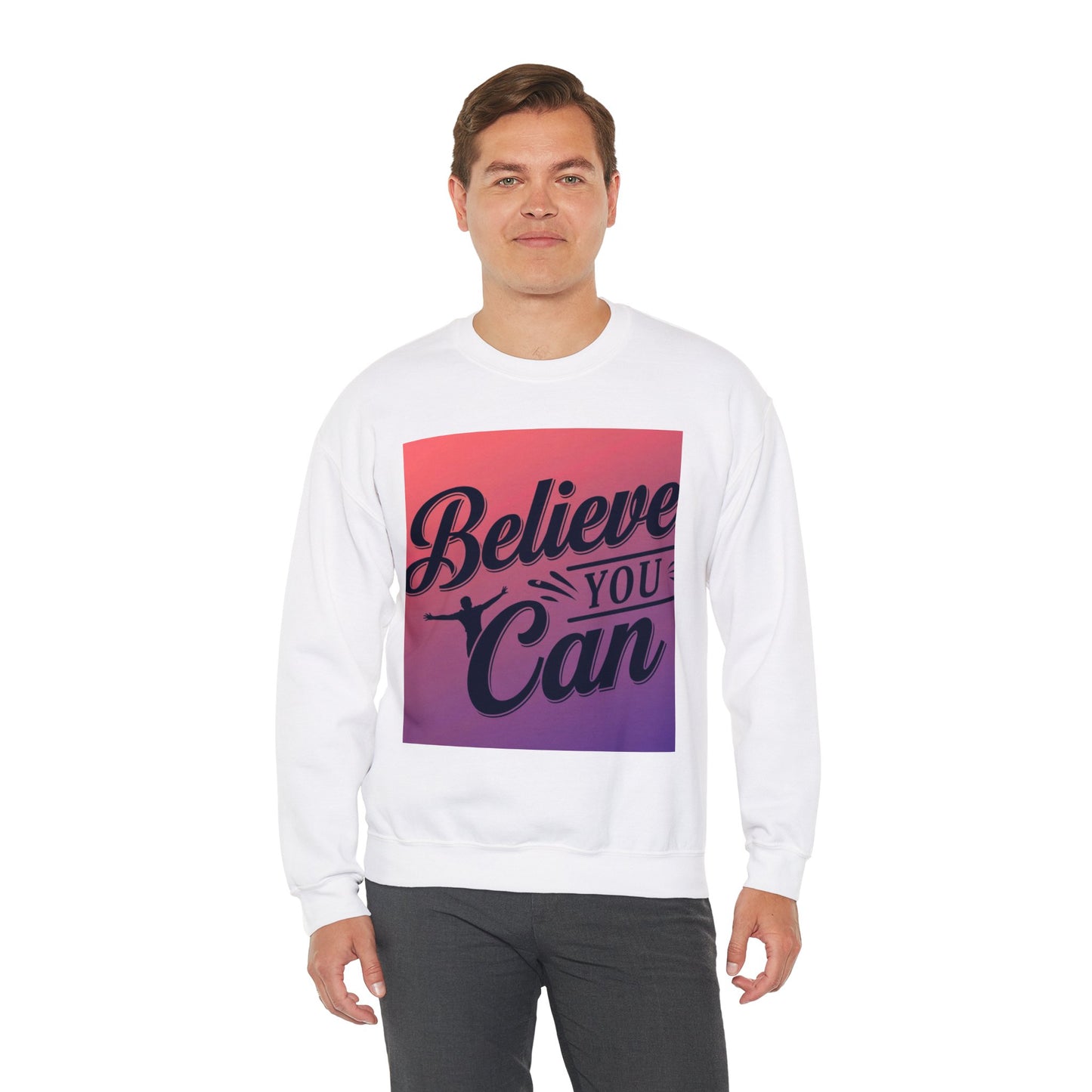 Believe You Can Unisex Heavy Blend™ Crewneck Sweatshirt Gildan 18000