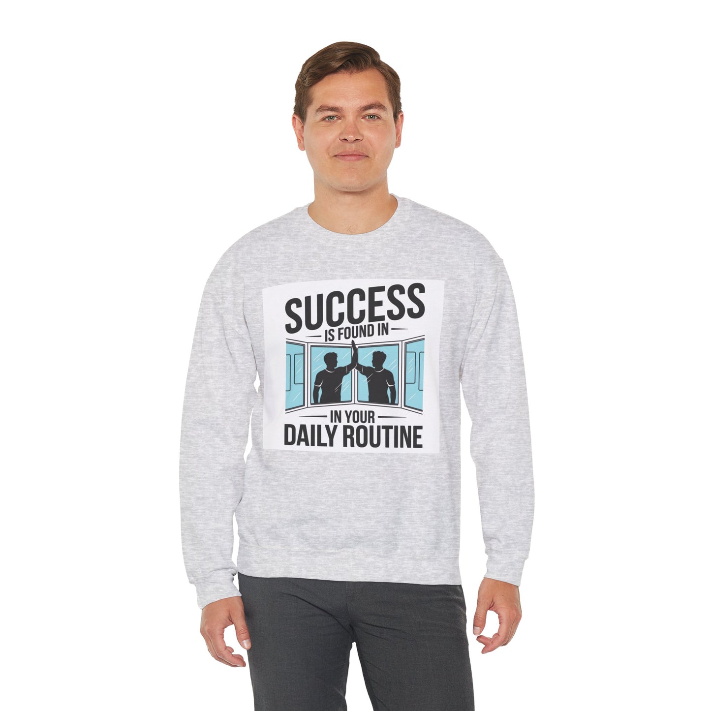 Success Is Found In Your Daily Routine Unisex Heavy Blend™ Crewneck Sweatshirt