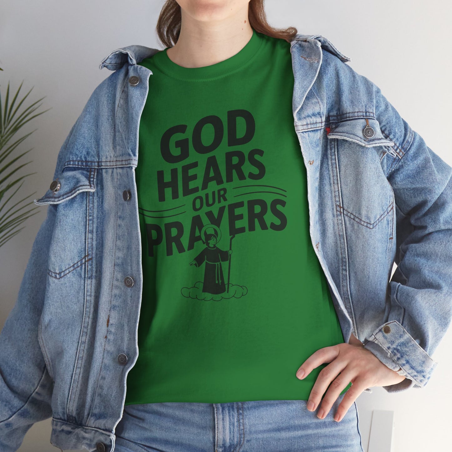 GOD Hears Our Prayers Unisex Heavy Cotton Tee