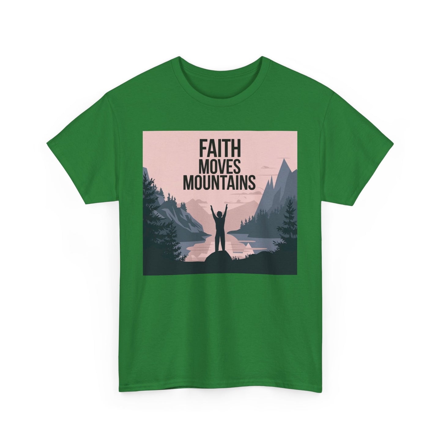 Faith Moves Mountains Unisex Heavy Cotton Tee