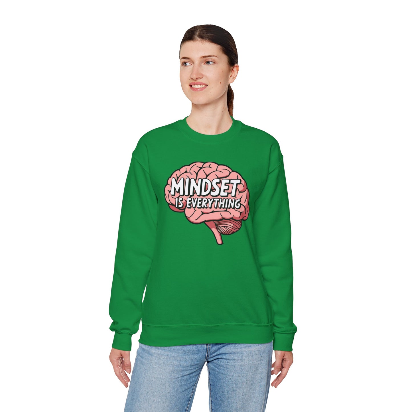 Mind Set Is Everything Unisex Heavy Blend™ Crewneck Sweatshirt Gildan 18000