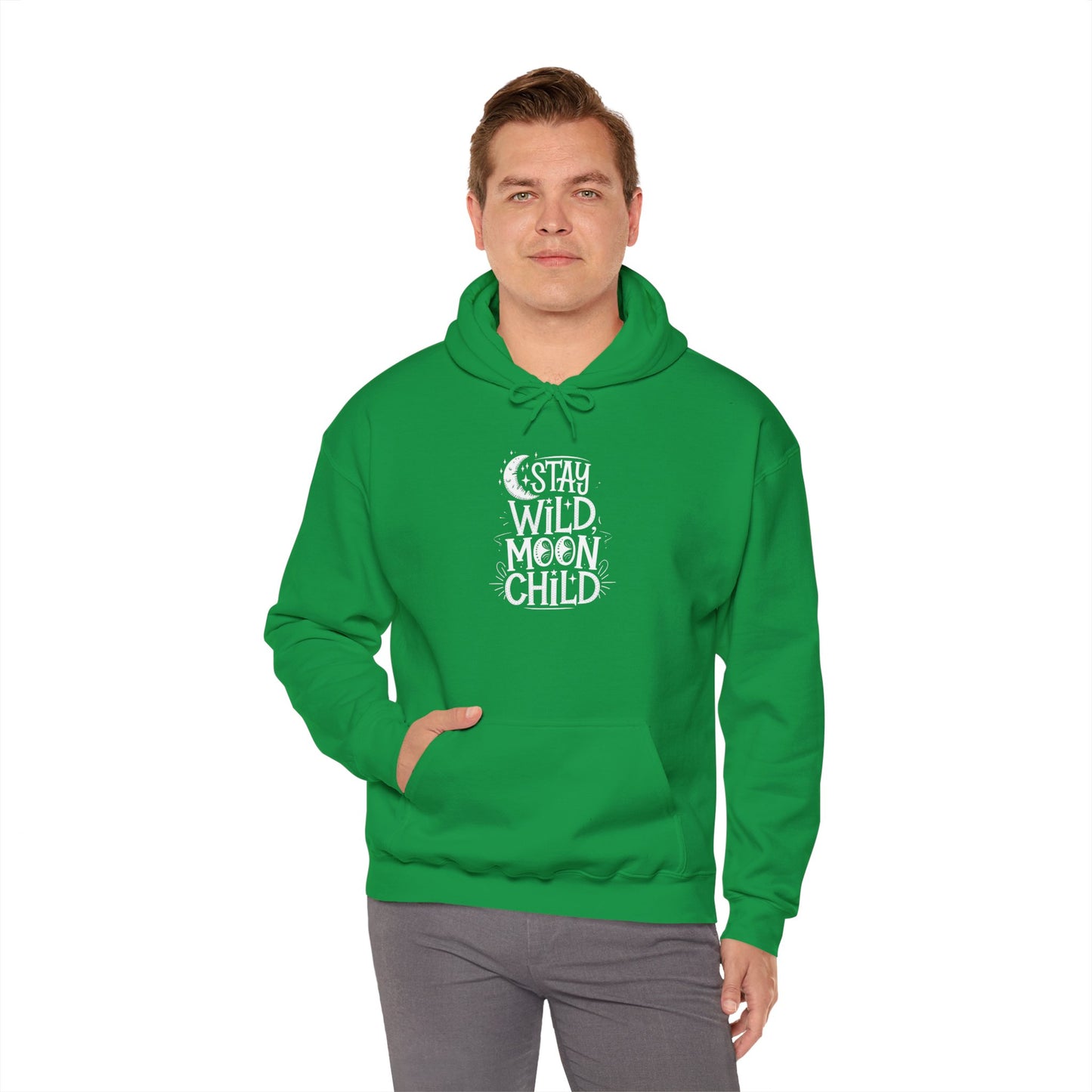 Stay Wild Moon Child Unisex Heavy Blend™ Hooded Sweatshirt Hoodie Gildan 18500