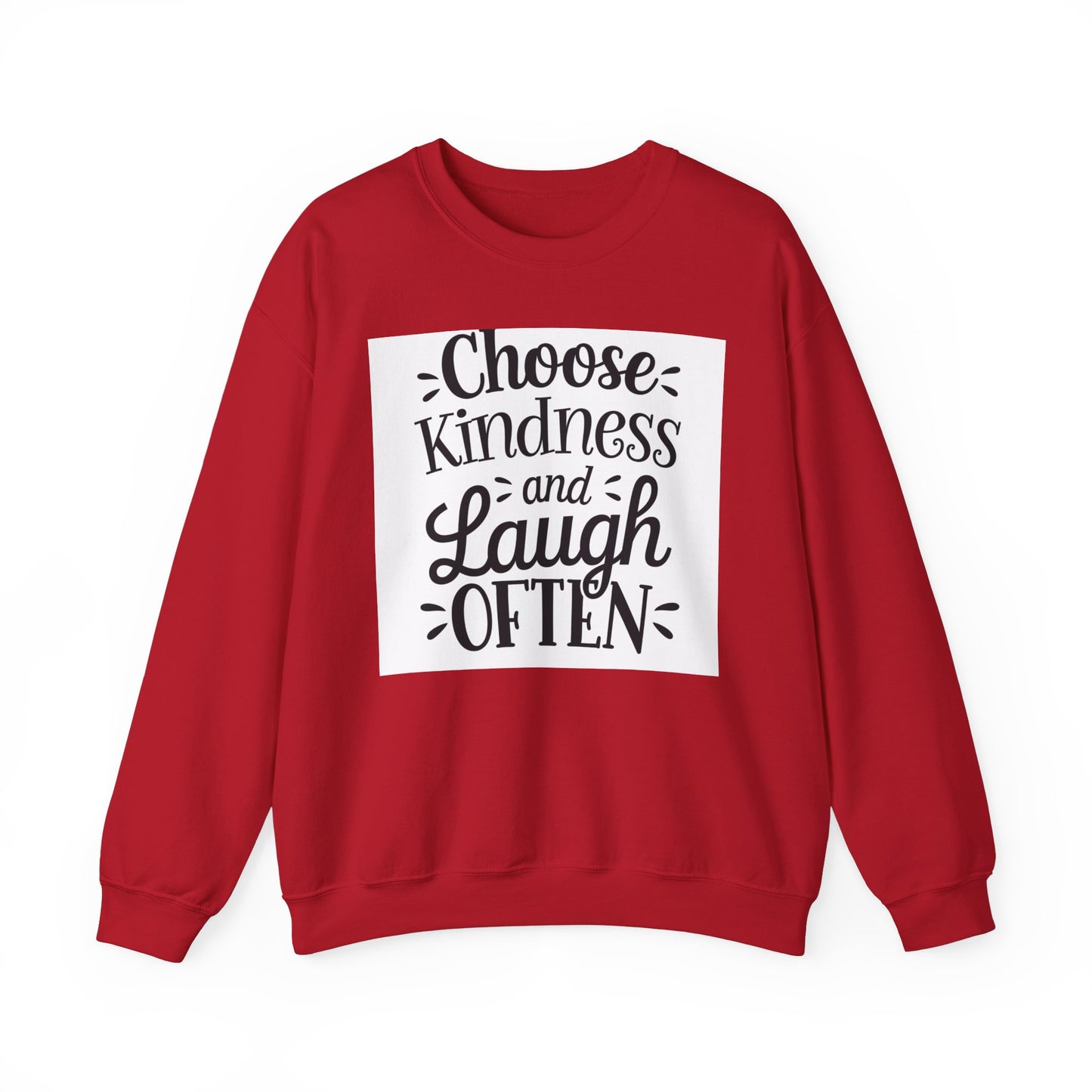 Choose Kindness And Laugh OFTEN Unisex Heavy Blend™ Crewneck Sweatshirt Gildan 18000