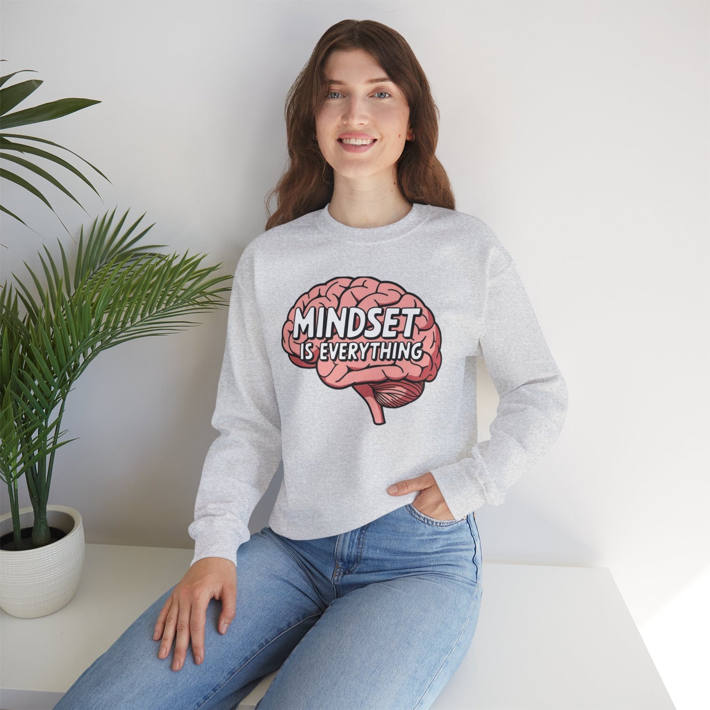 Mind Set Is Everything Unisex Heavy Blend™ Crewneck Sweatshirt Gildan 18000