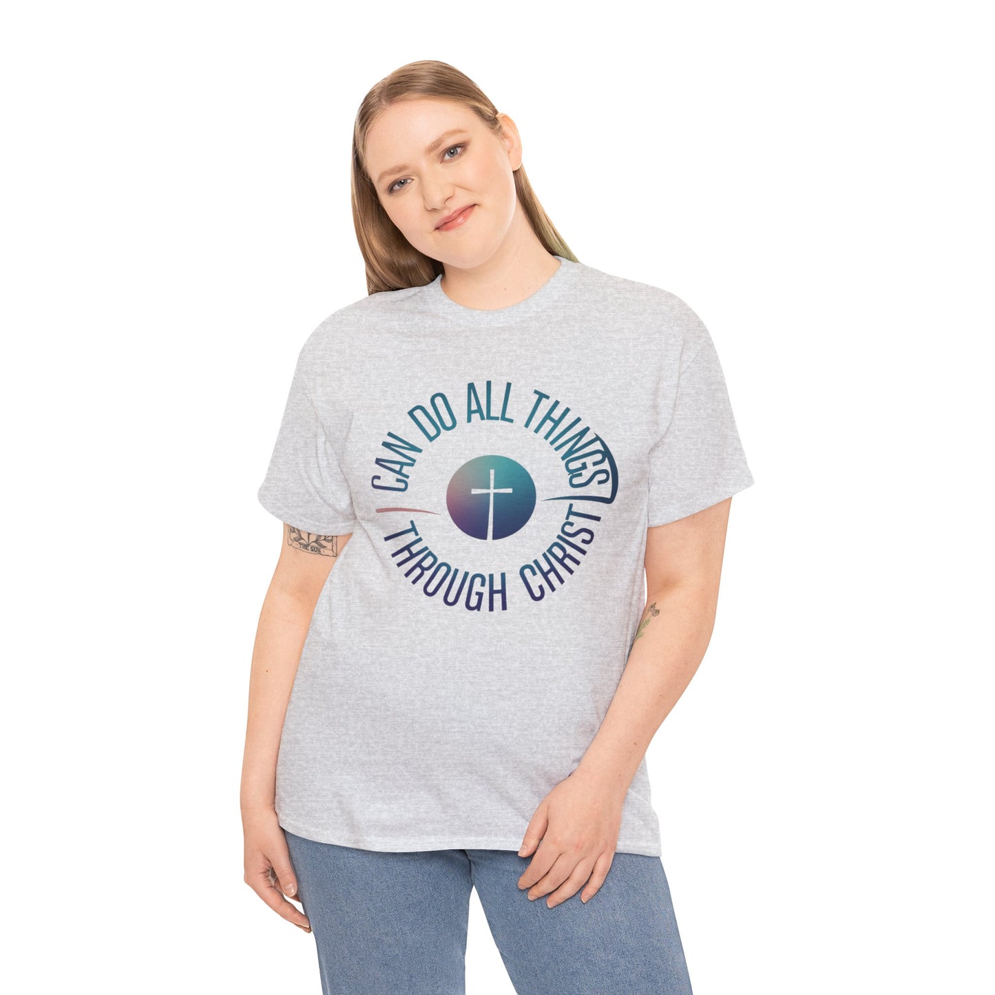 I Can Do All Things Through CHRIST Unisex Heavy Cotton Tee