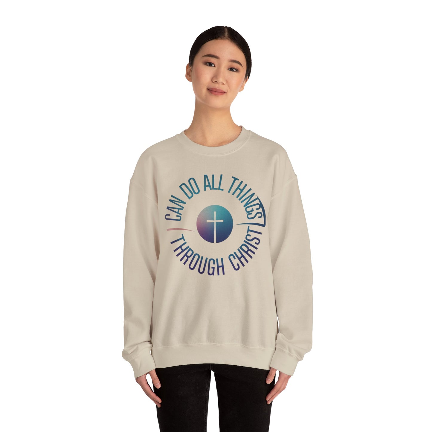 I Can Do All Things Through CHRIST Unisex Heavy Blend™ Crewneck Sweatshirt