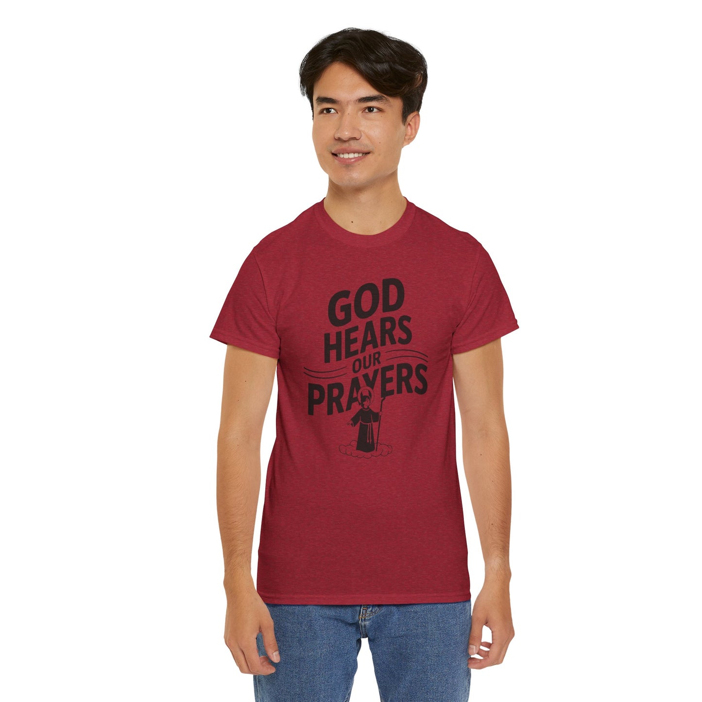 GOD Hears Our Prayers Unisex Heavy Cotton Tee