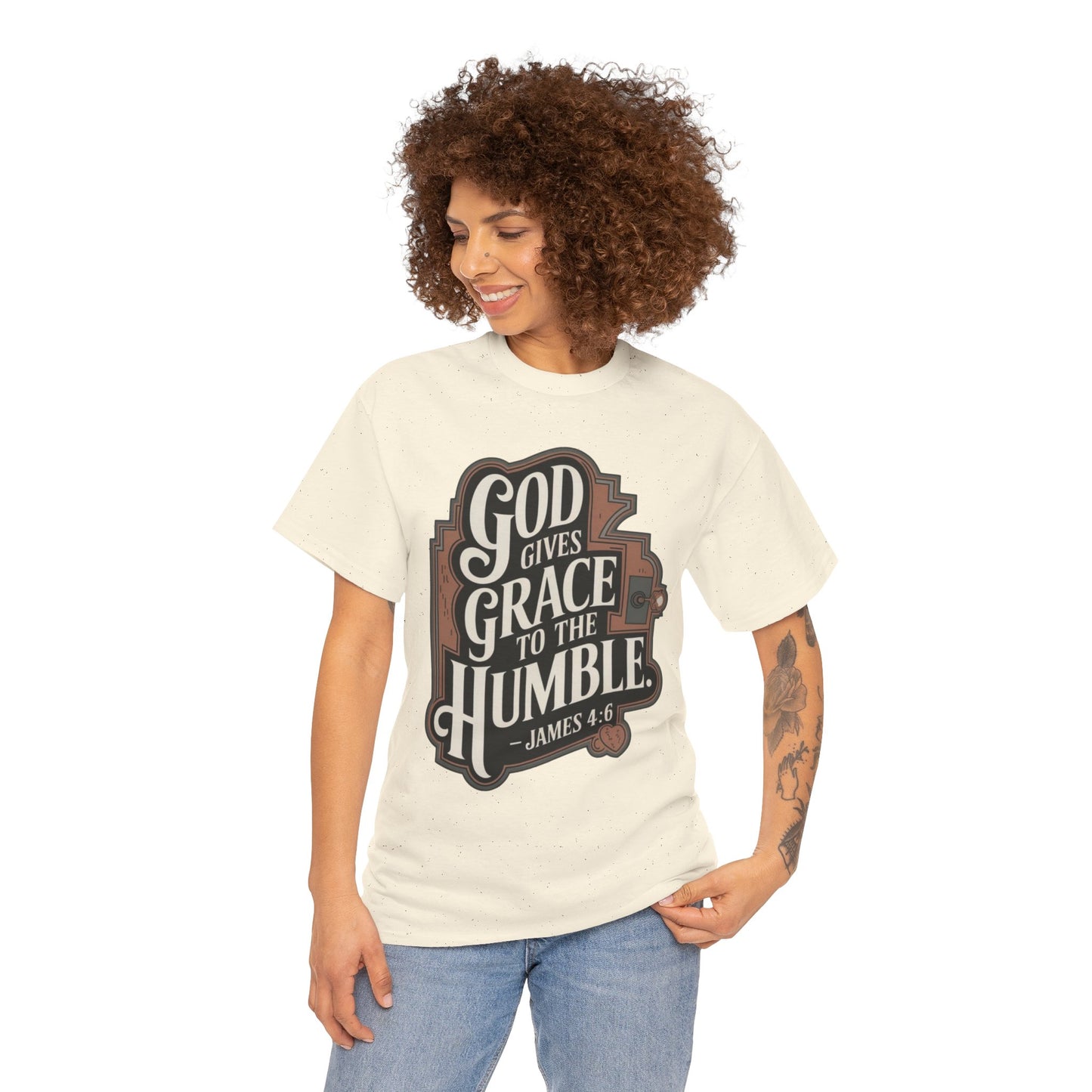 GOD Gives Grace To The Humble Unisex Heavy Cotton Tee