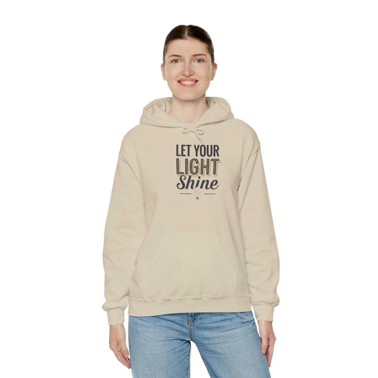 Let Your Light Shine Hooded Sweatshirt Hoodie Gildan 18500