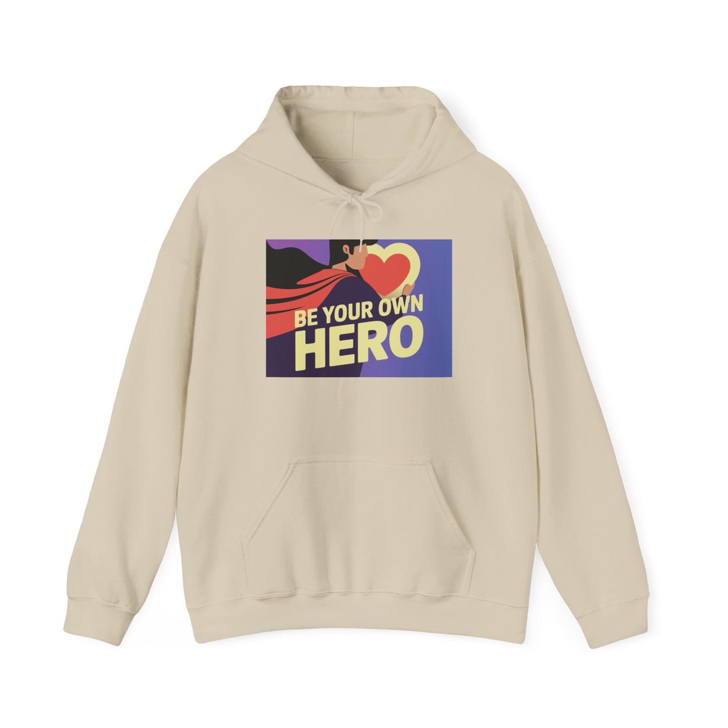 Be Your Own Hero Unisex Heavy Blend™ Hoodie, Hooded Sweatshirt Gildan 18500