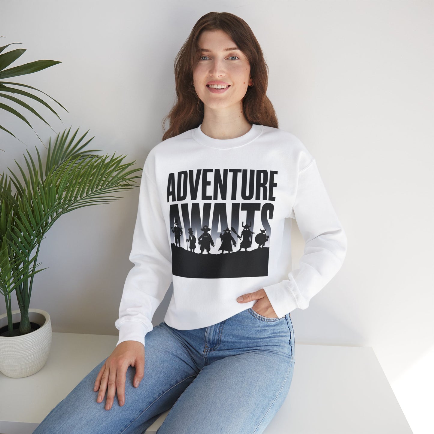 Adventure Awaits Sweatshirt Gildan 18000